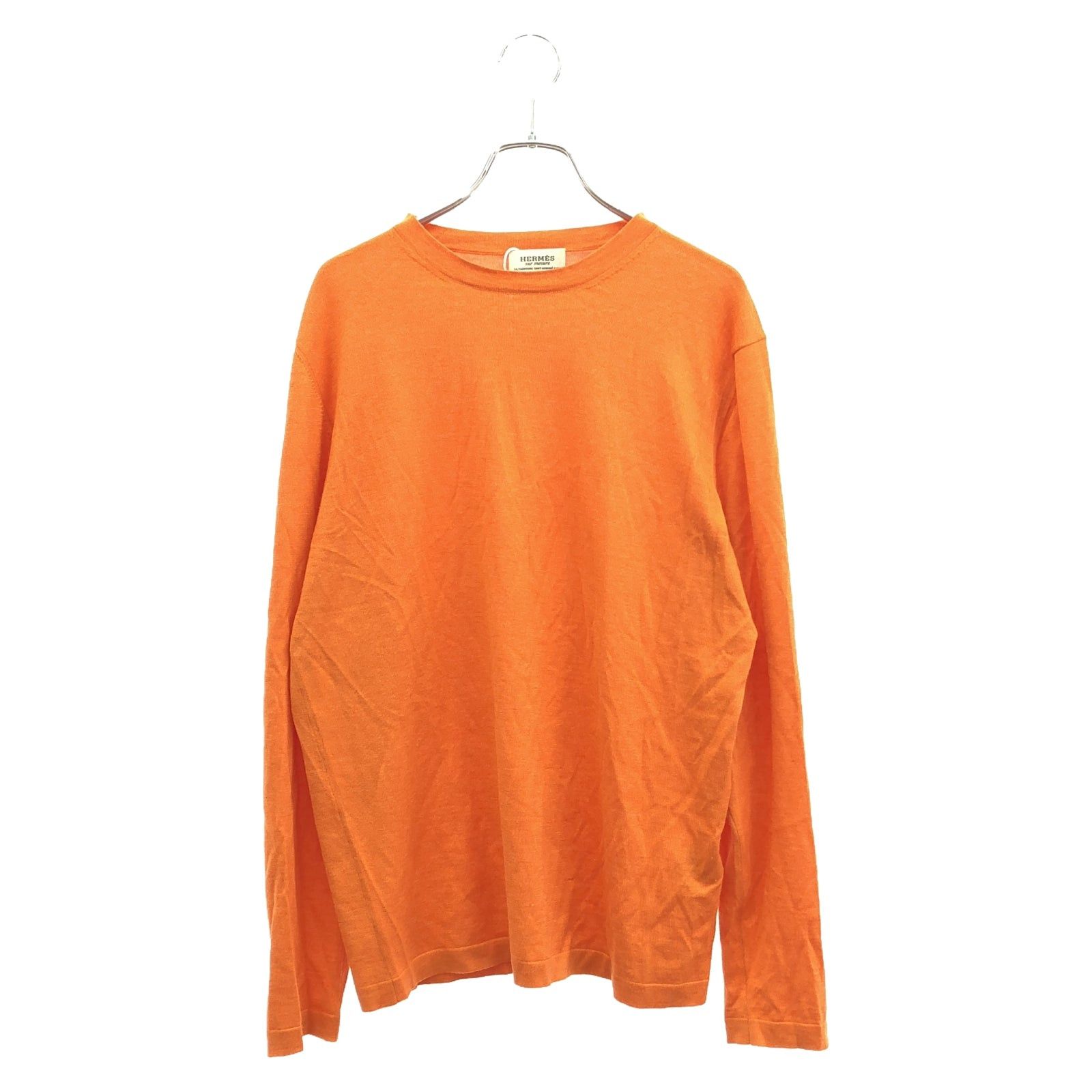 Hermes Knit Cashmere Silk 20Ss Orange