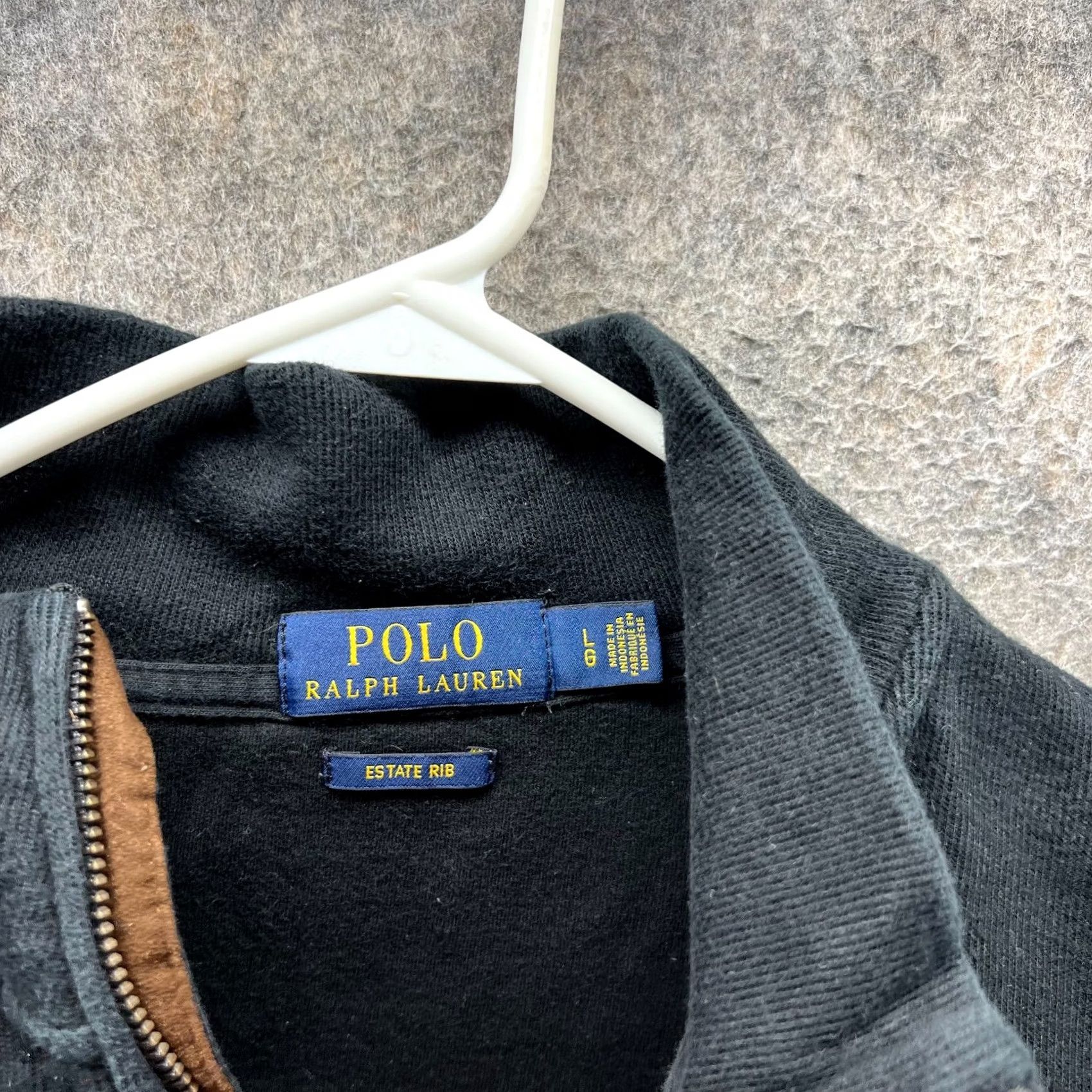 Ralph Lauren VINTAGE Ralph Lauren Pullover Men Large Black Quarter Zip Pony Estate Sweatshirt Size US L / EU 52-54 / 3 - 4 Thumbnail