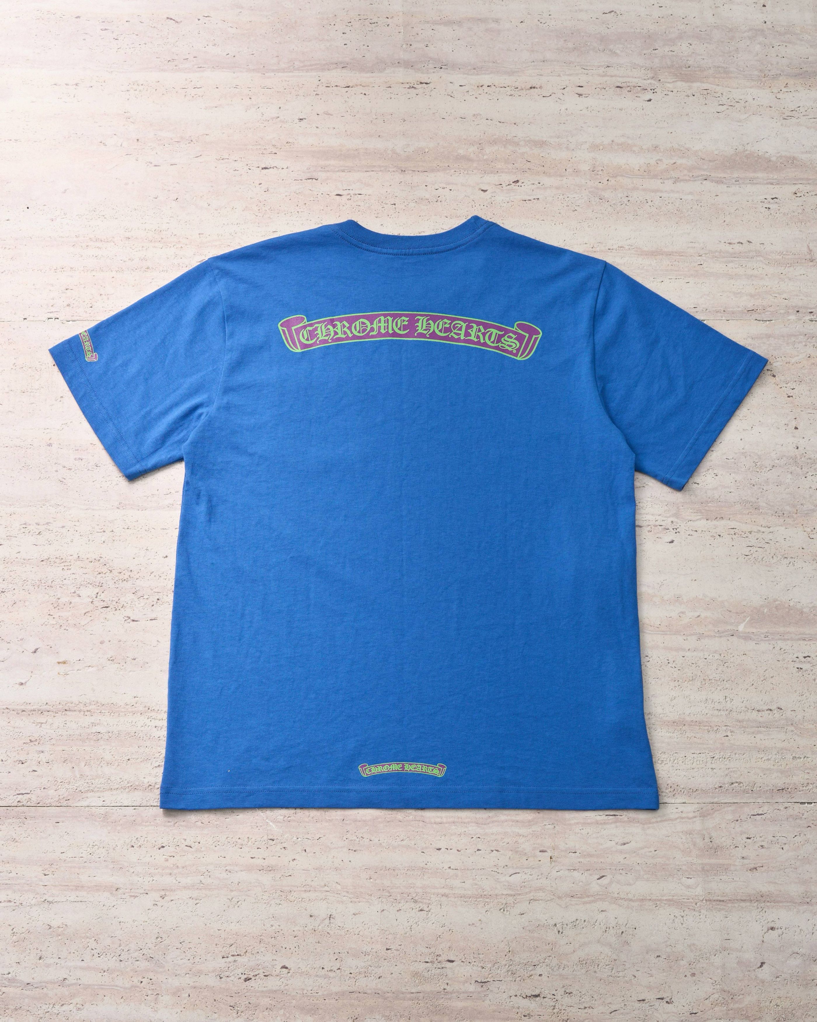 Chrome Hearts CHROME HEARTS Scroll Logo T-Shirt blue Size L / US 10 / IT 46 - 6 Thumbnail