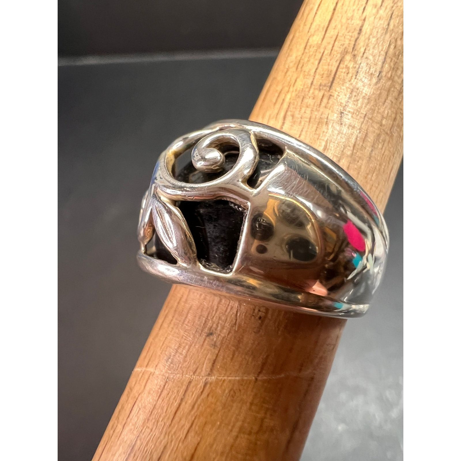 Other Vintage sterling silver black onyx ring size 5 Size ONE SIZE - 5 Thumbnail