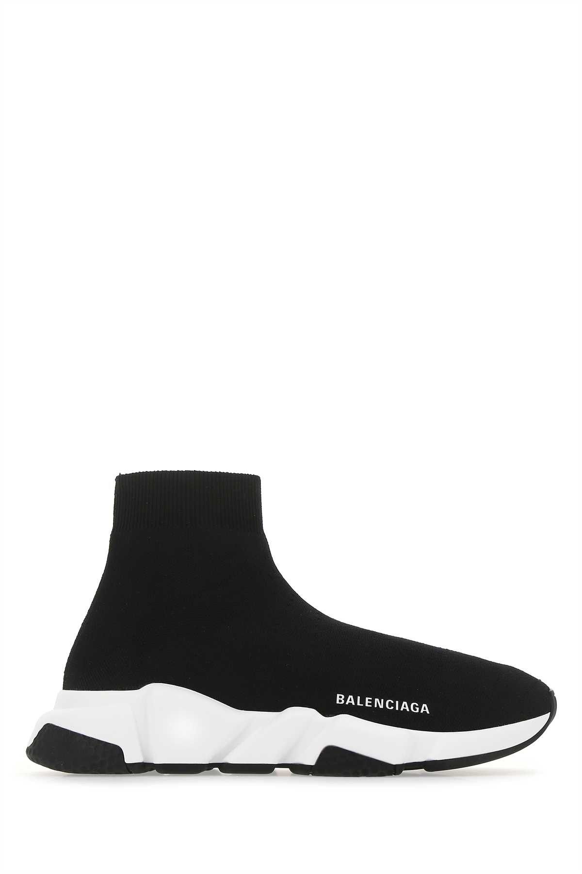 image of Balenciaga Black Stretch Nylon Speed Sneakers, Women's (Size 5)