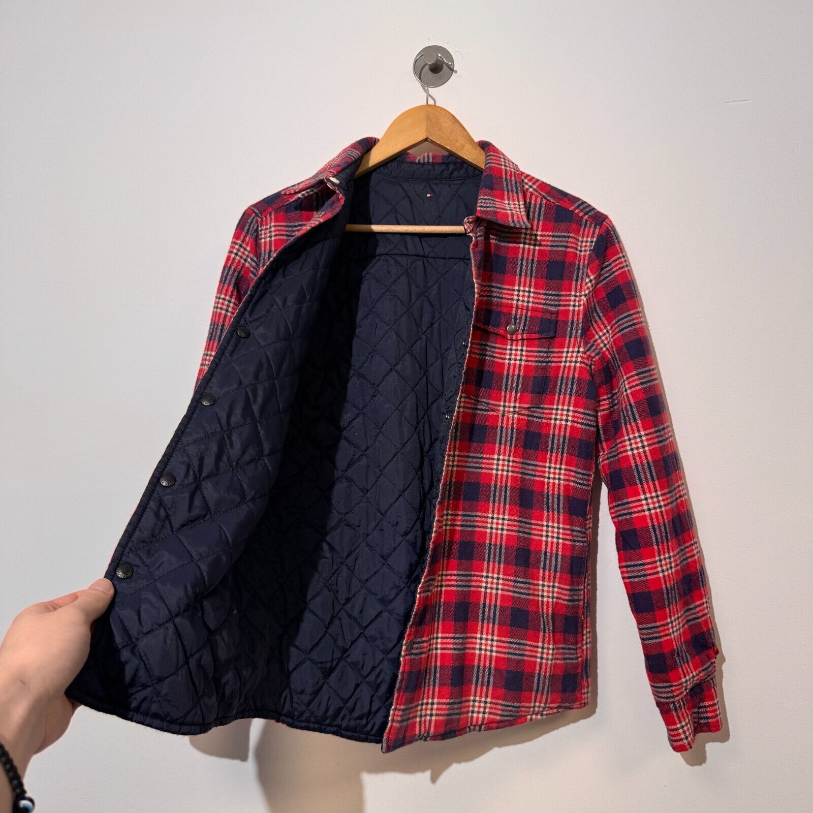 Tommy Hilfiger × Vintage Tommy Hilfiger Red Blue Polyester Cotton Jacket Size XS 90s Size US XS / EU 42 / 0 - 16 Thumbnail