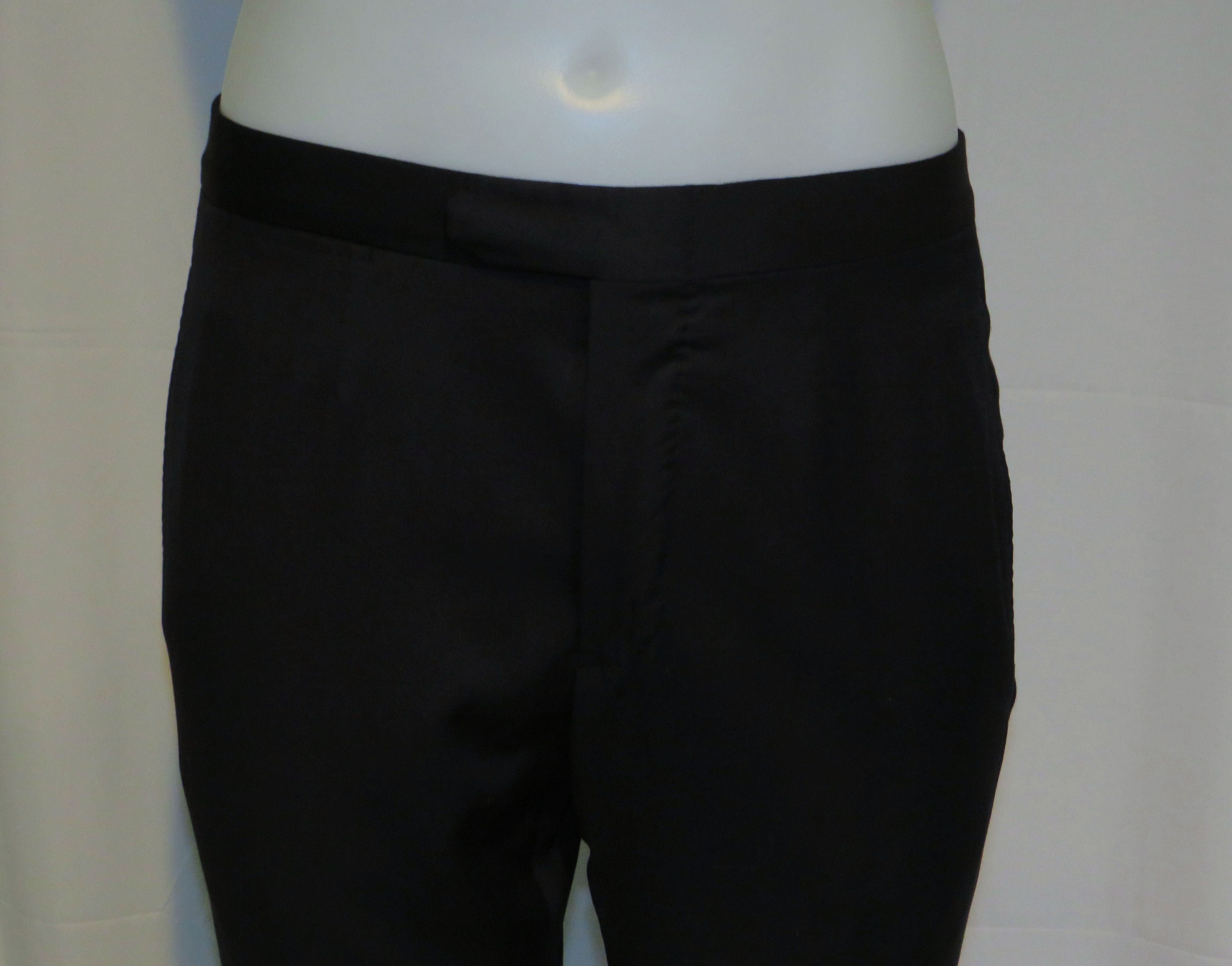 Ermenegildo Zegna Micronsphere Current Solid Black One Button Tuxedo 42S Size 42S - 14 Thumbnail