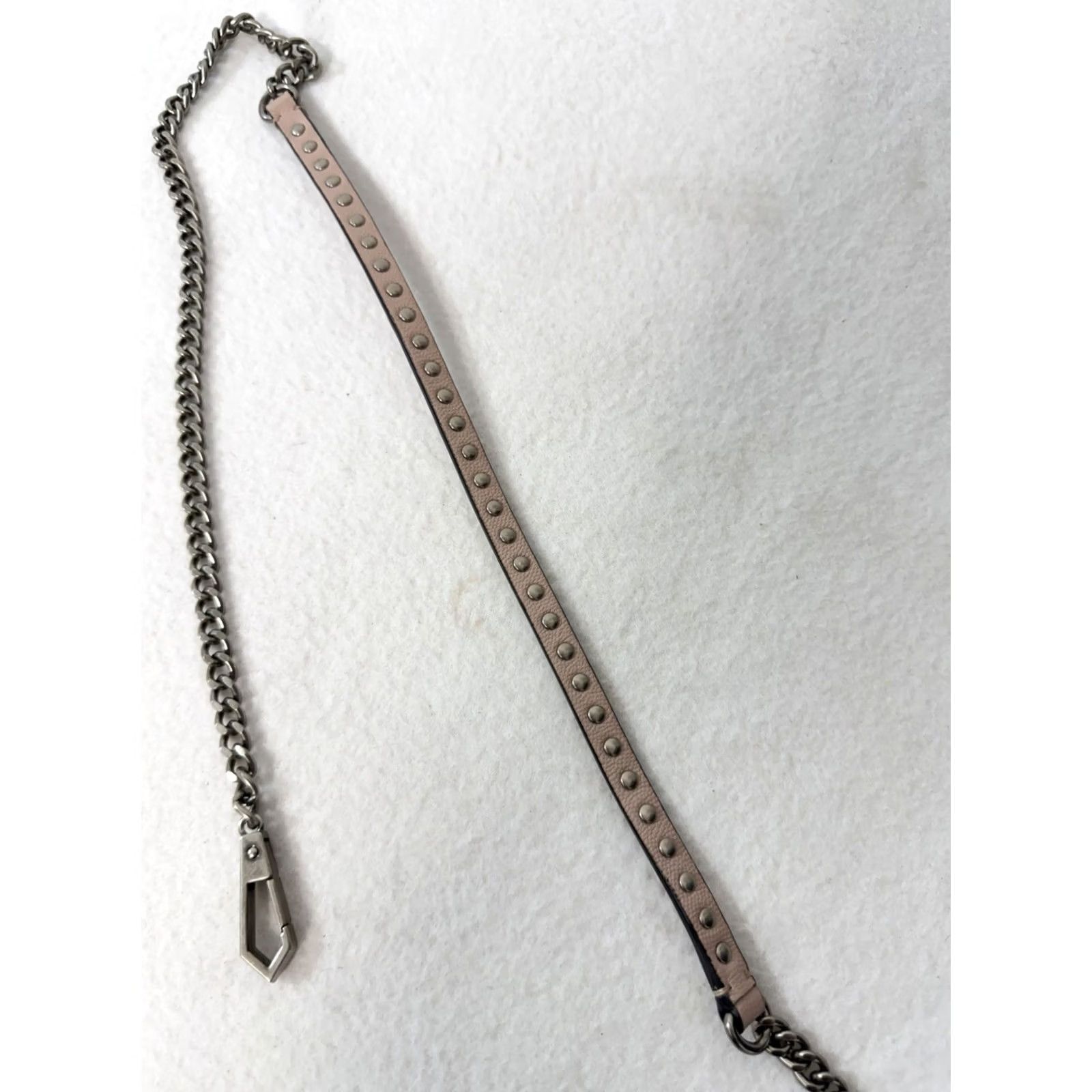Michael Kors Michael Kors? Crossbody Bag Strap Pink Leather Chain Silver Tone 45" One Size Pink Strap/Handle Women Adult N/A Size ONE SIZE - 2 Thumbnail