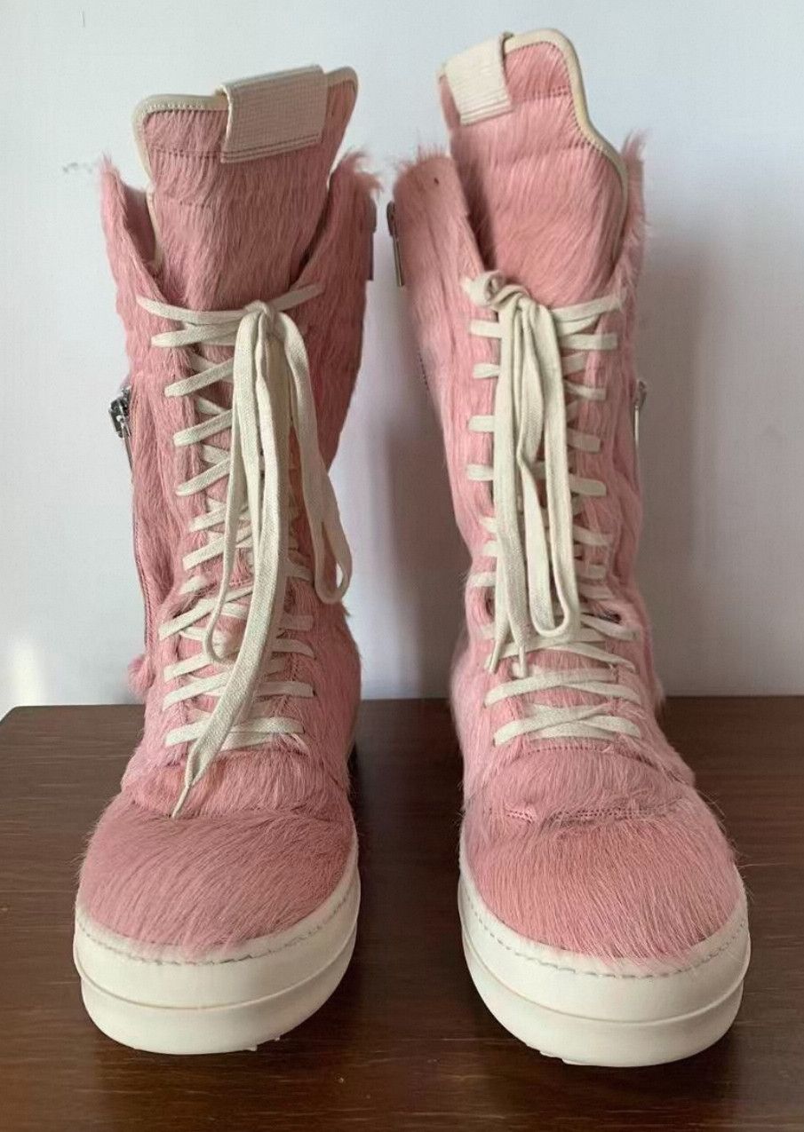 Rick Owens Rick Owens Pink Fur Boots Size 42 Size US 9 / EU 42 - 2 Thumbnail