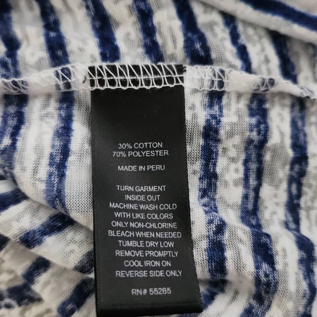Express Express Women's Size Medium Blue White Striped Burnout Short Size M / US 6-8 / IT 42-44 - 3 Thumbnail