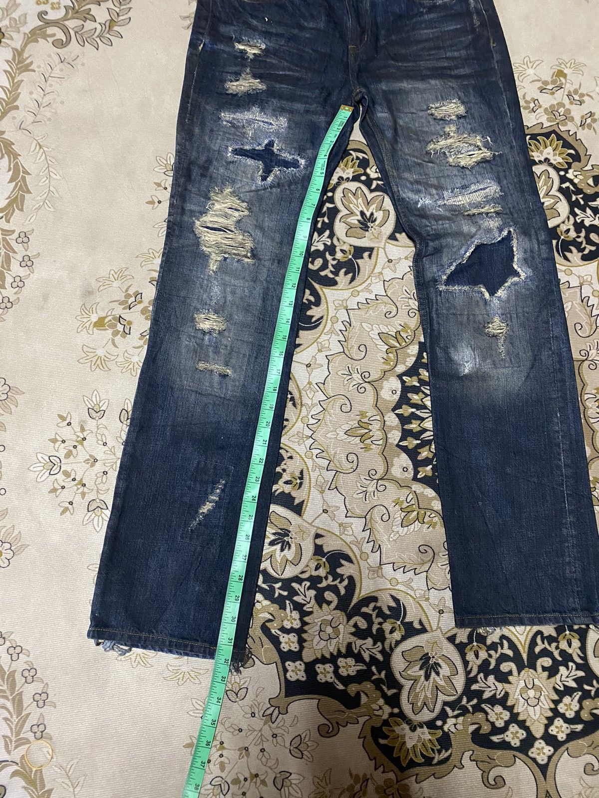 JACKROSE Japanese Brand Jack Rose Distressed Design Style Size US 31 - 19 Thumbnail