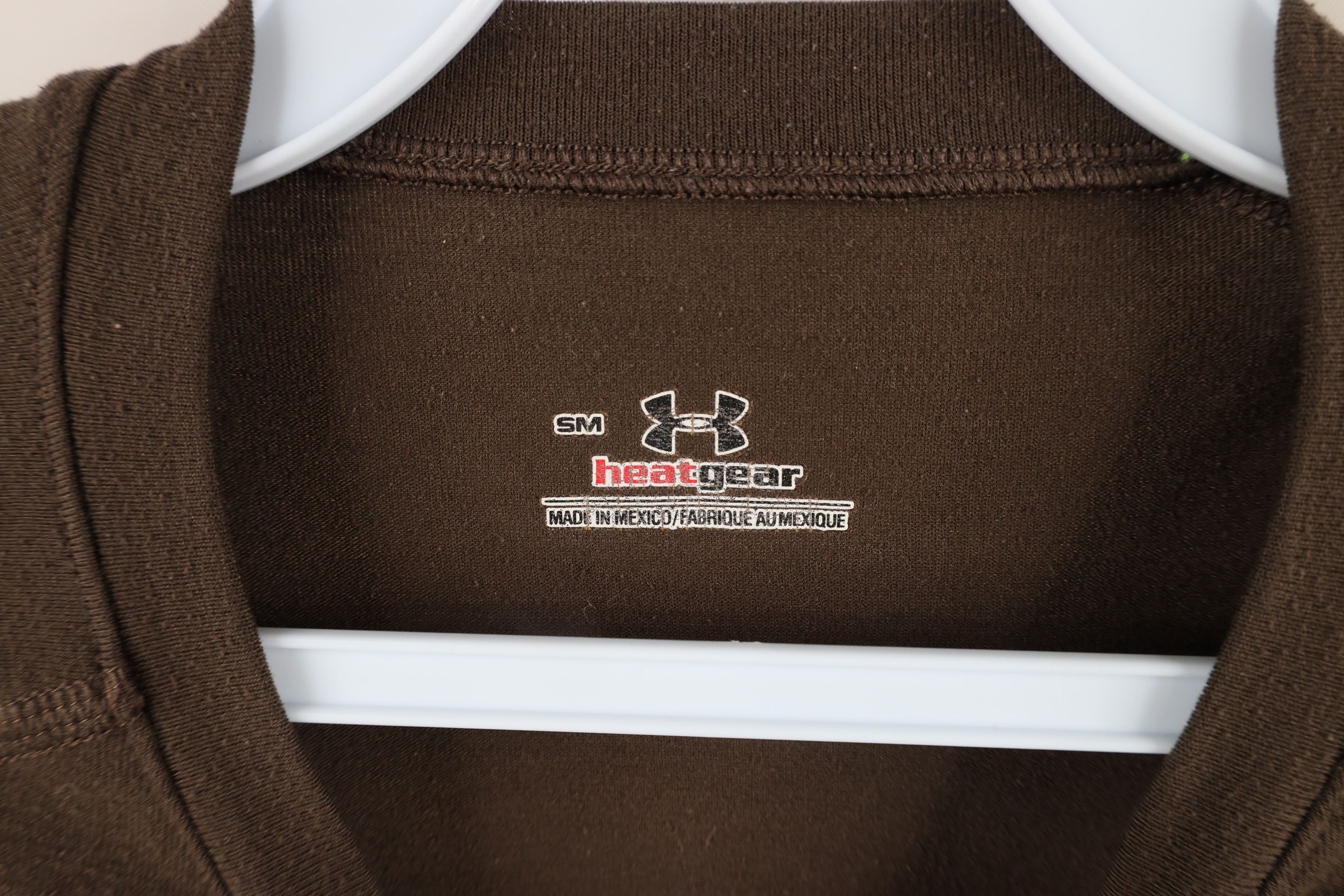 Under Armour × Vintage Under Armour Knit Training Long Sleeve T-Shirt Brown Size US S / EU 44-46 / 1 - 5 Thumbnail