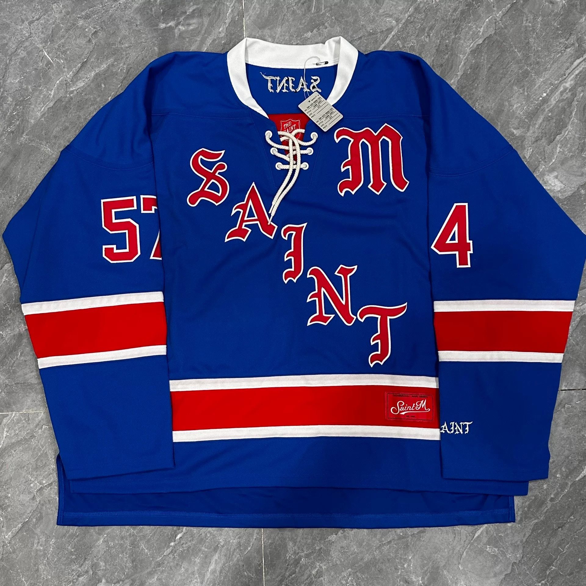Saint Michael Saint Michael Blue and Red Long Sleeve Shirt Size US M / EU 48-50 / 2 - 1 Thumbnail