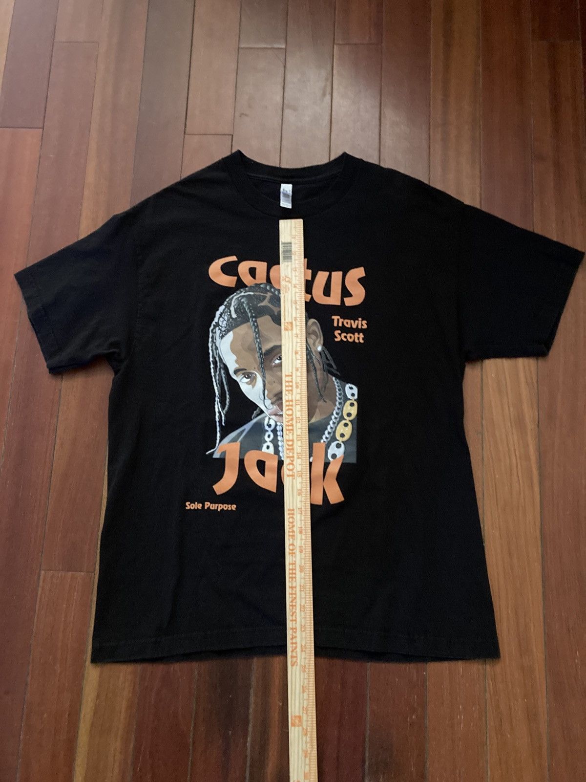 American Apparel × Designer Travis Scott Sole Purpose Cactus Jack Black T Shirt Size US L / EU 52-54 / 3 - 5 Thumbnail