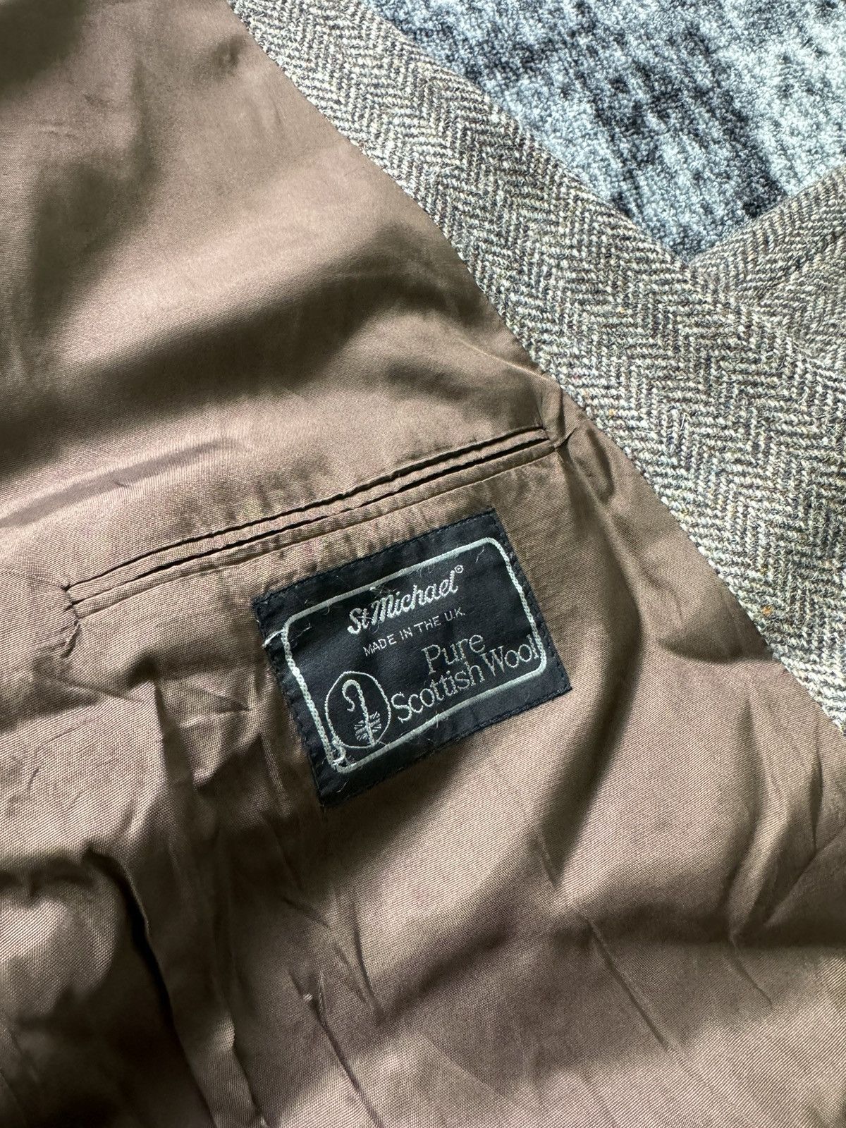 Harris Tweed × Vintage Vintage Harris Tweed Blazer Jacket Wool Premium Size 44R - 7 Thumbnail