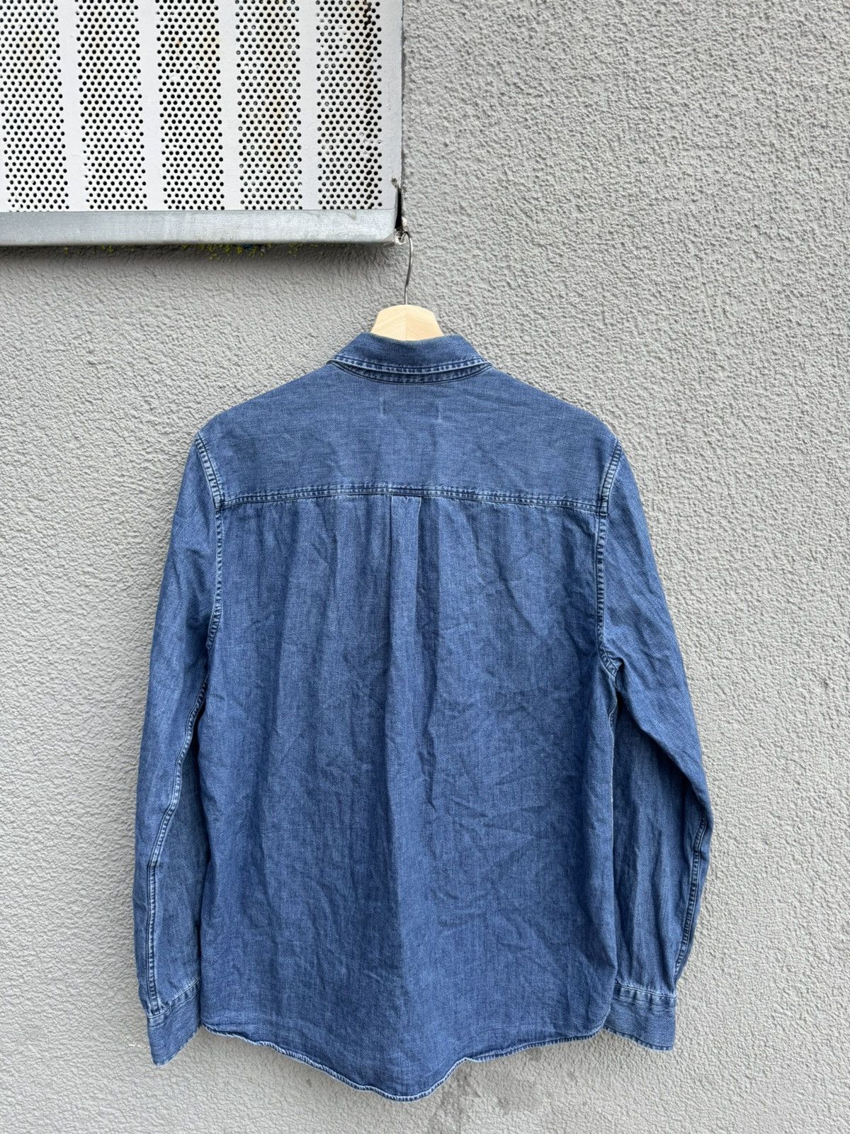 Wood Wood WOOD WOOD Ansel Andrew Classic Denim Shirt Men L Size US L / EU 52-54 / 3 - 12 Thumbnail