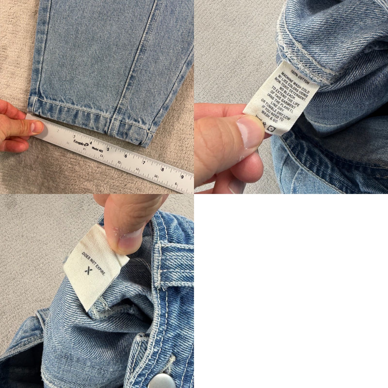 Alex Mill VINTAGE ALEX MILL Phoebe Denim Utility Carpenter Pants Women 12 Blue Jeans High Rise Tapered Cargo Slash Pockets Modern Everyday Size 34" / US 12 / IT 48 - 8 Thumbnail