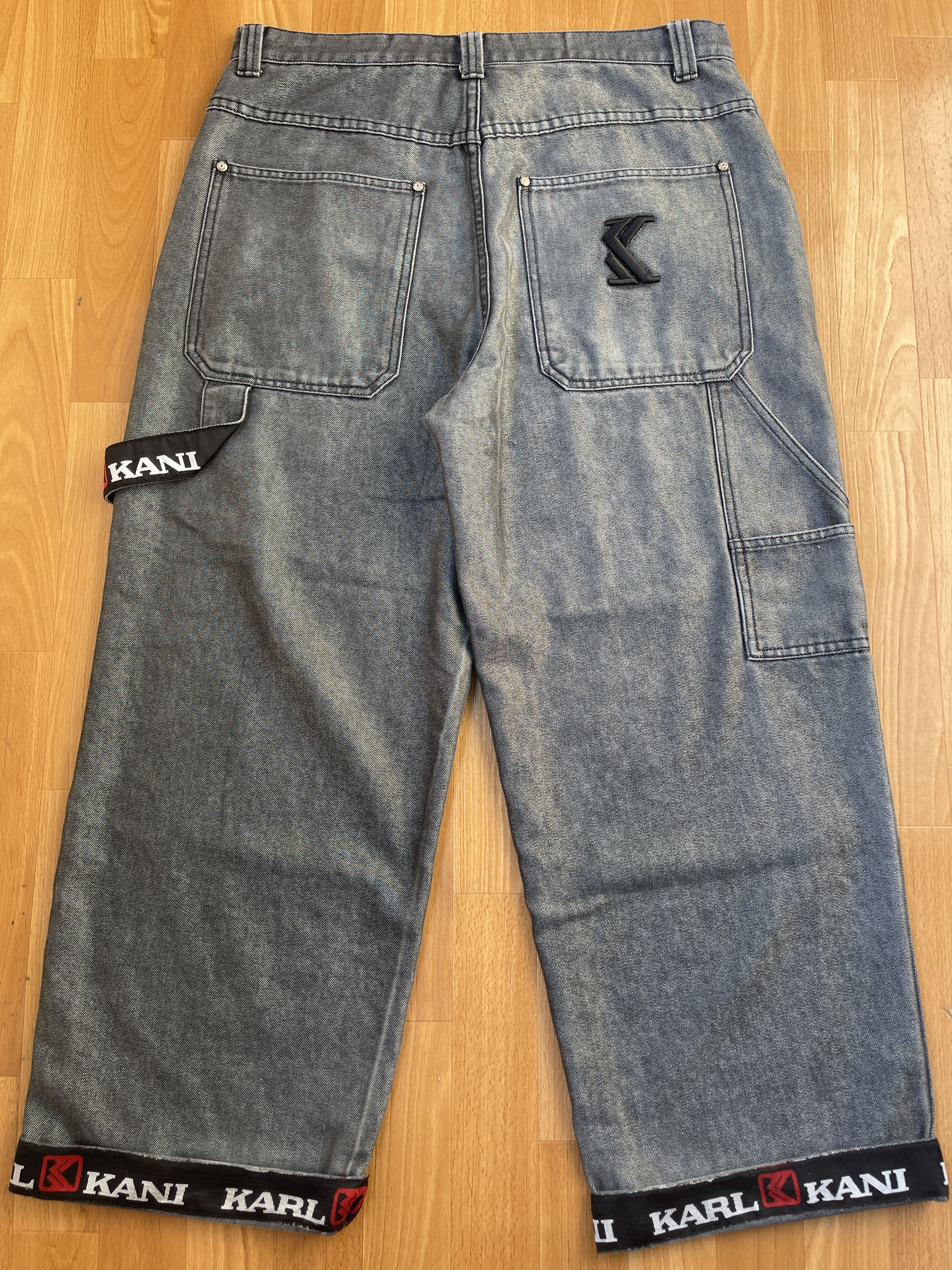 Karl Kani KARL KANI jeans shiny vintage baggy jeans silver metallic 34 Size US 34 / EU 50 - 1 Thumbnail