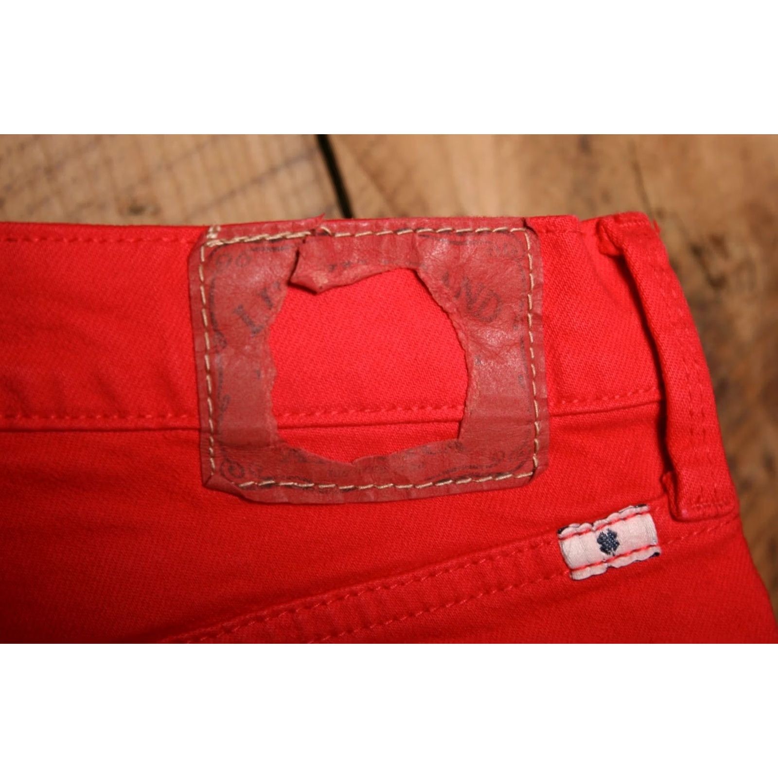 Lucky Brand LUCKY BRAND Bridgette Slim Skinny Jeans Red Denim 26 Women's Bedf ord Distressed Stretch Inseam 29 High Rise Zip Jeans Women Size 26" / US 2 / IT 38 - 5 Thumbnail
