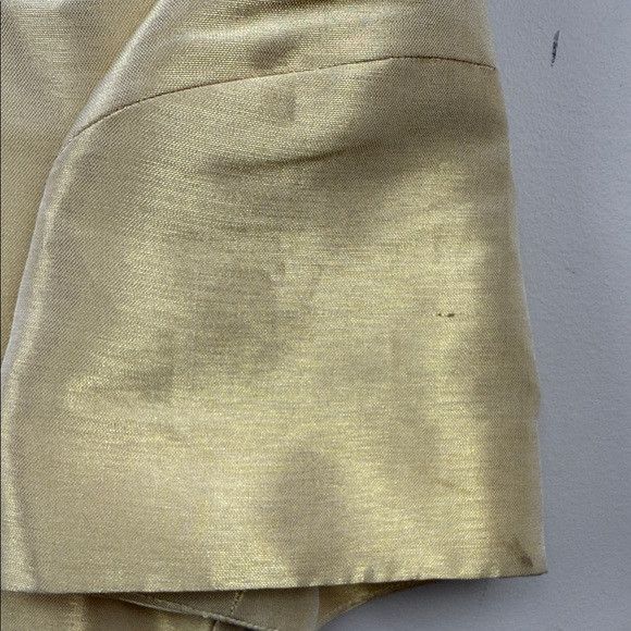 Thom Browne THOM BROWNE gold panelled short puff sleeve fitted midi dres Size S / US 4 / IT 40 - 5 Thumbnail