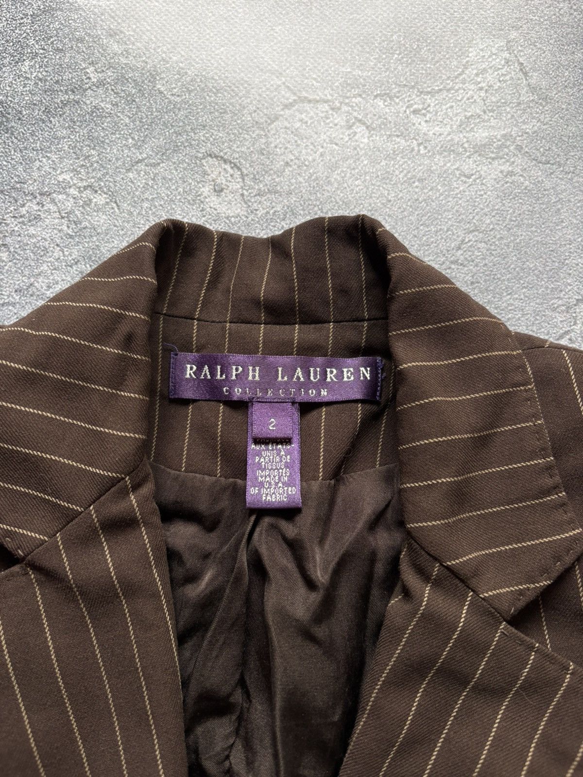 Ralph Lauren Purple Label Ralph Lauren Purple Label Luxury Striped Wool Blazer Jacket Size XS / US 0-2 / IT 36-38 - 8 Thumbnail