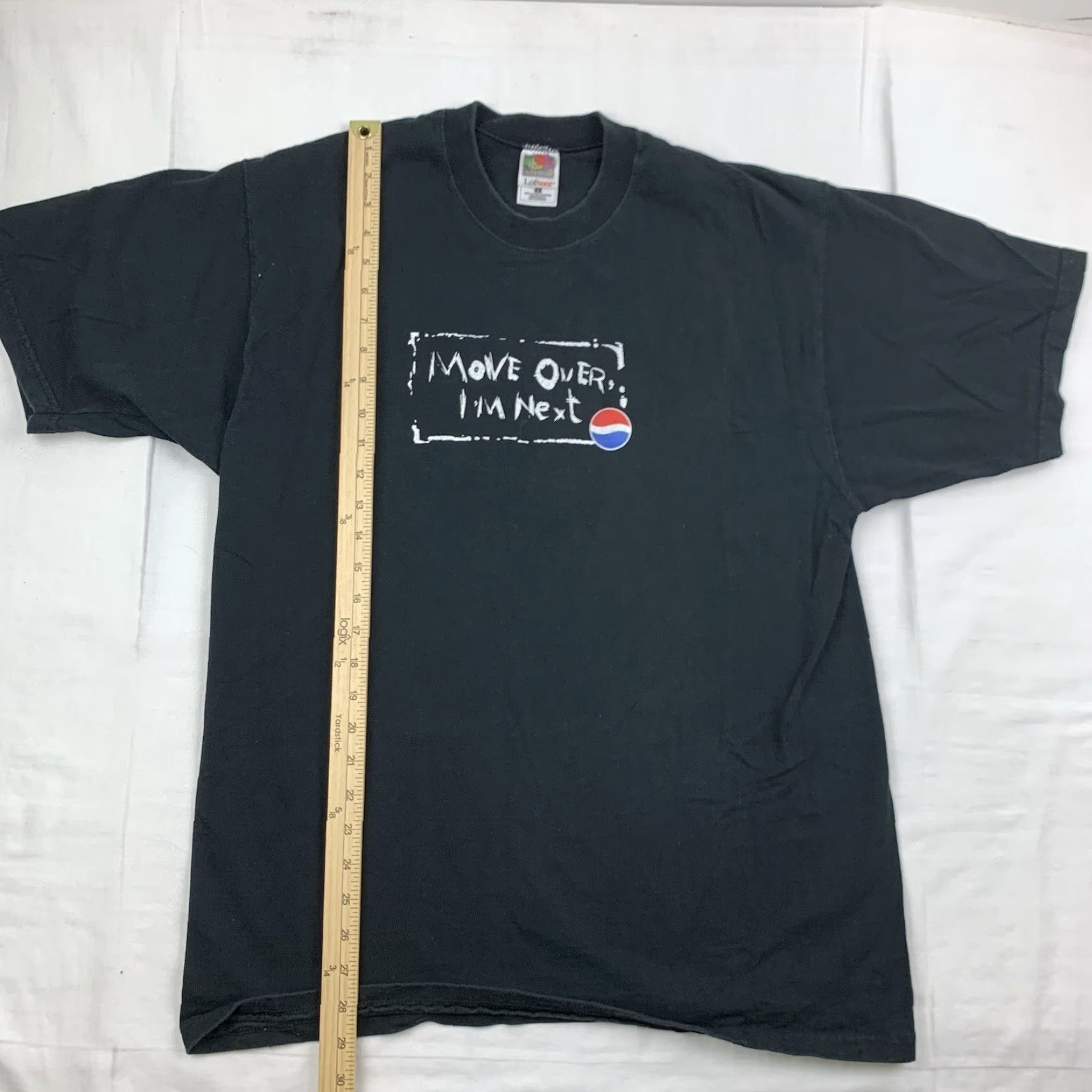 Fruit Of The Loom VINTAGE Pepsi Shirt Adult L Black 90s Tee Size US L / EU 52-54 / 3 - 4 Thumbnail