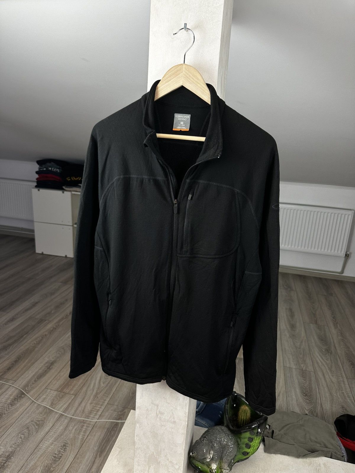 Icebreaker Ice Breaker Zip Black Merino Wool Jumper Thermo Size US M / EU 48-50 / 2 - 1 Thumbnail
