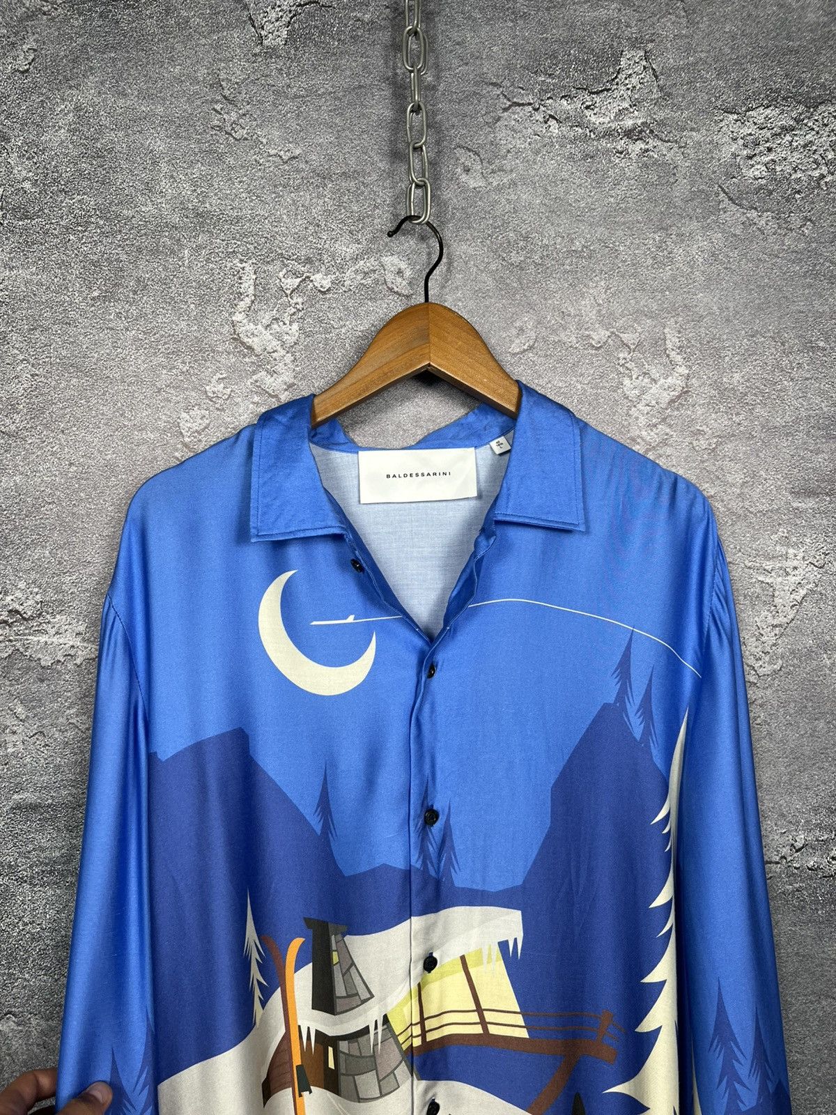Baldessarini Baldesarini All Over Print Bear 100% Viscose Shirt Size US L / EU 52-54 / 3 - 2 Thumbnail
