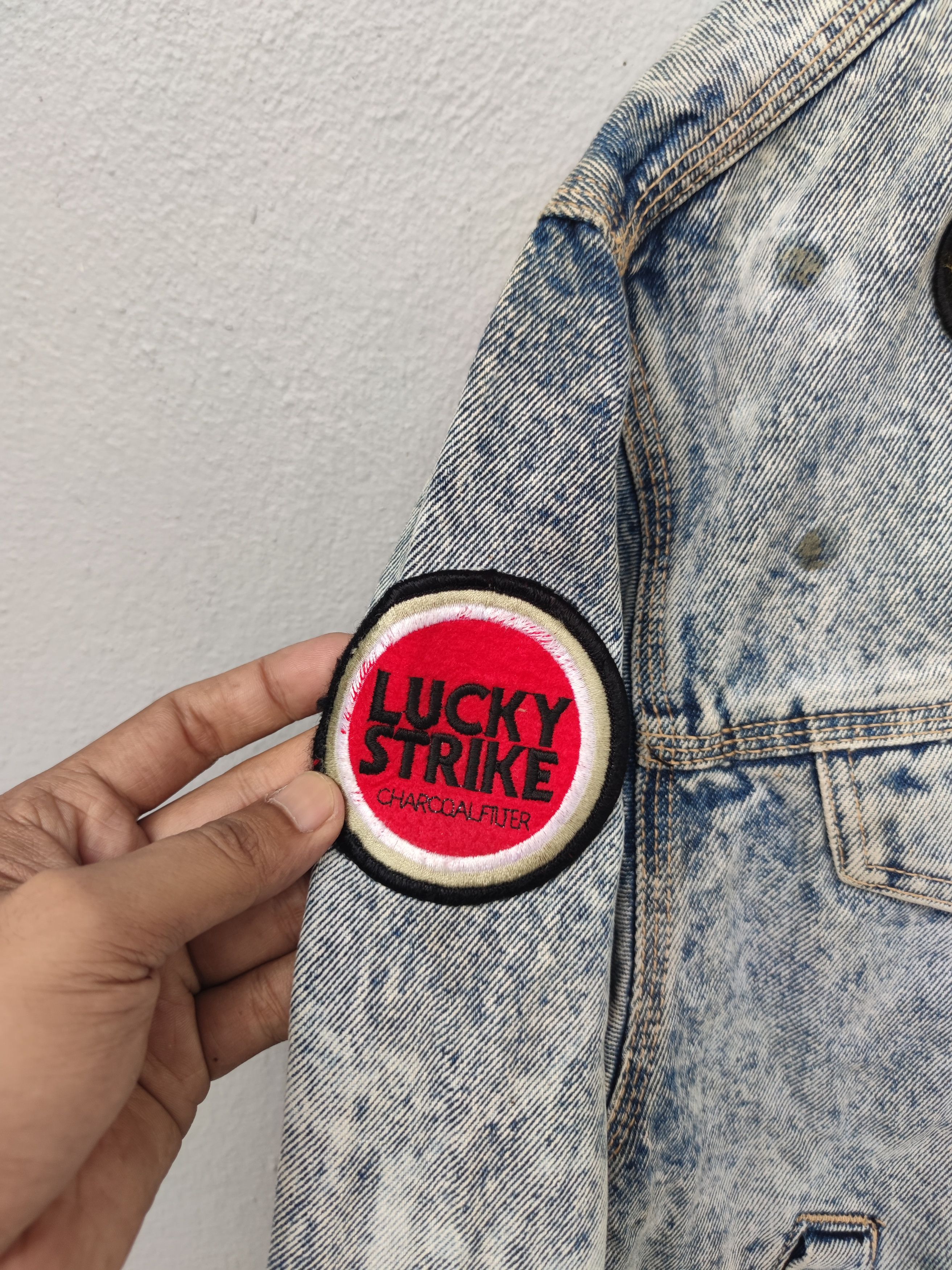 Edwin Vtg Edwin Denim Jacket Lucky Strike Penzoil Bel-Ray Oneal Size US L / EU 52-54 / 3 - 2 Thumbnail