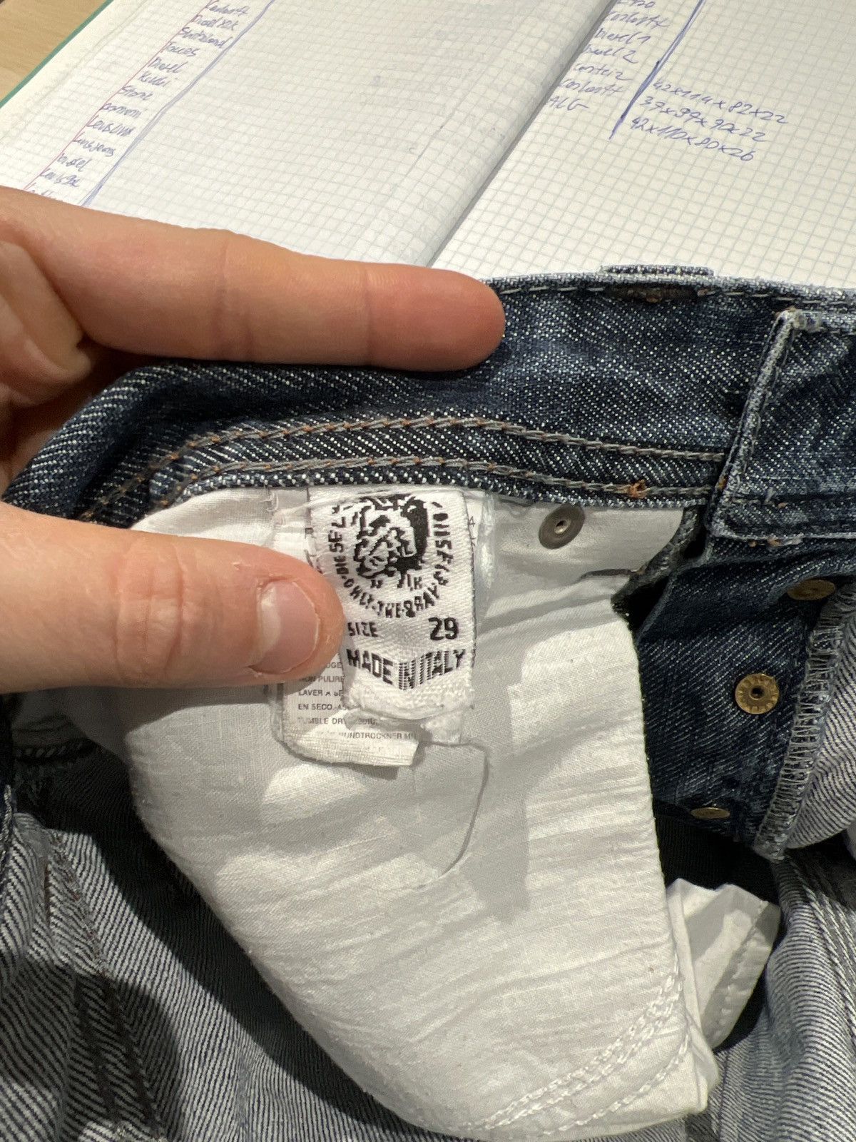 Diesel Vintage 90s Diesel y2k distressed jeans thrashed pants denim Size US 29 - 20 Thumbnail