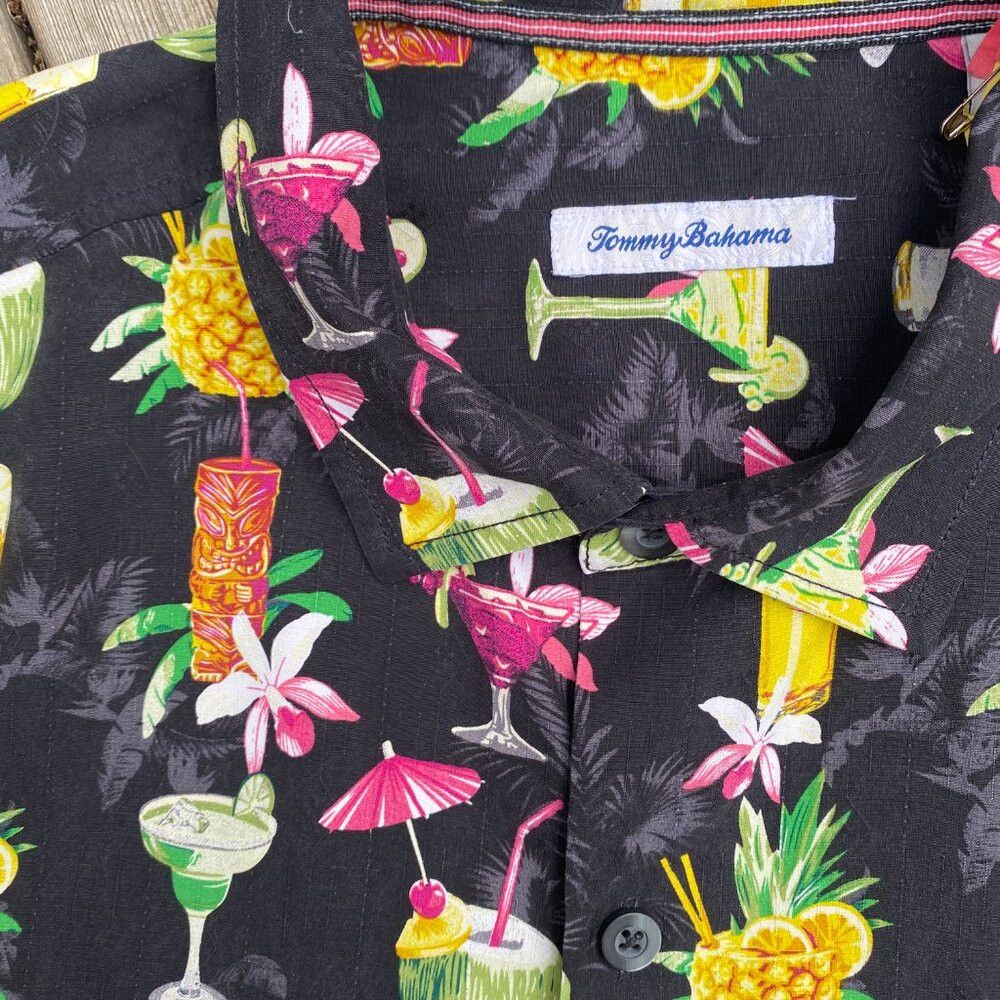 Tommy Bahama Tommy Bahama Bartenders Choice Regular-Fit Drink-print Silk Size US XL / EU 56 / 4 - 7 Thumbnail