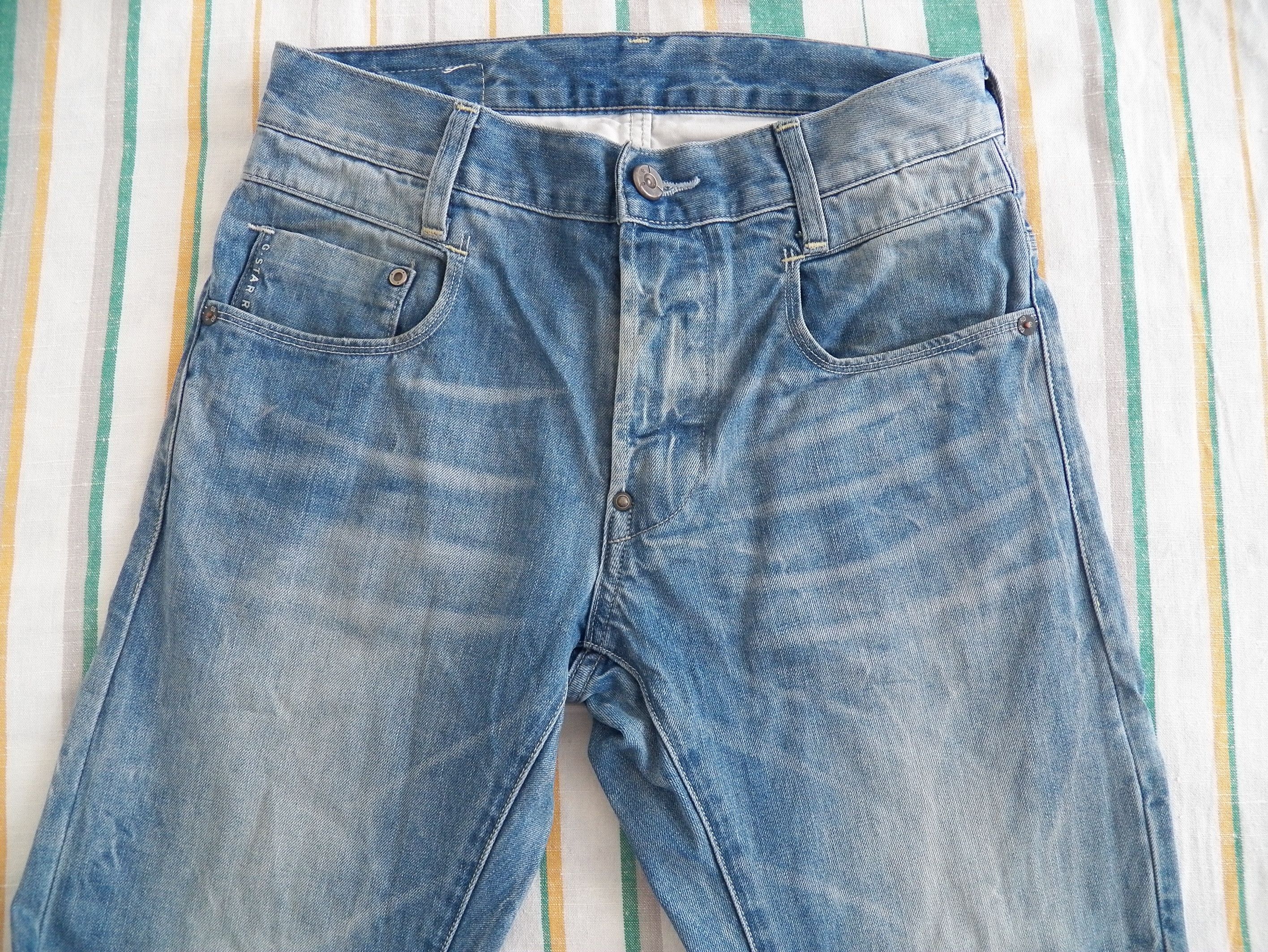 G-Star G-Star RAW New Radar Slim Mens Jeans W29 L30 Light Aged Size US 29 - 2 Thumbnail