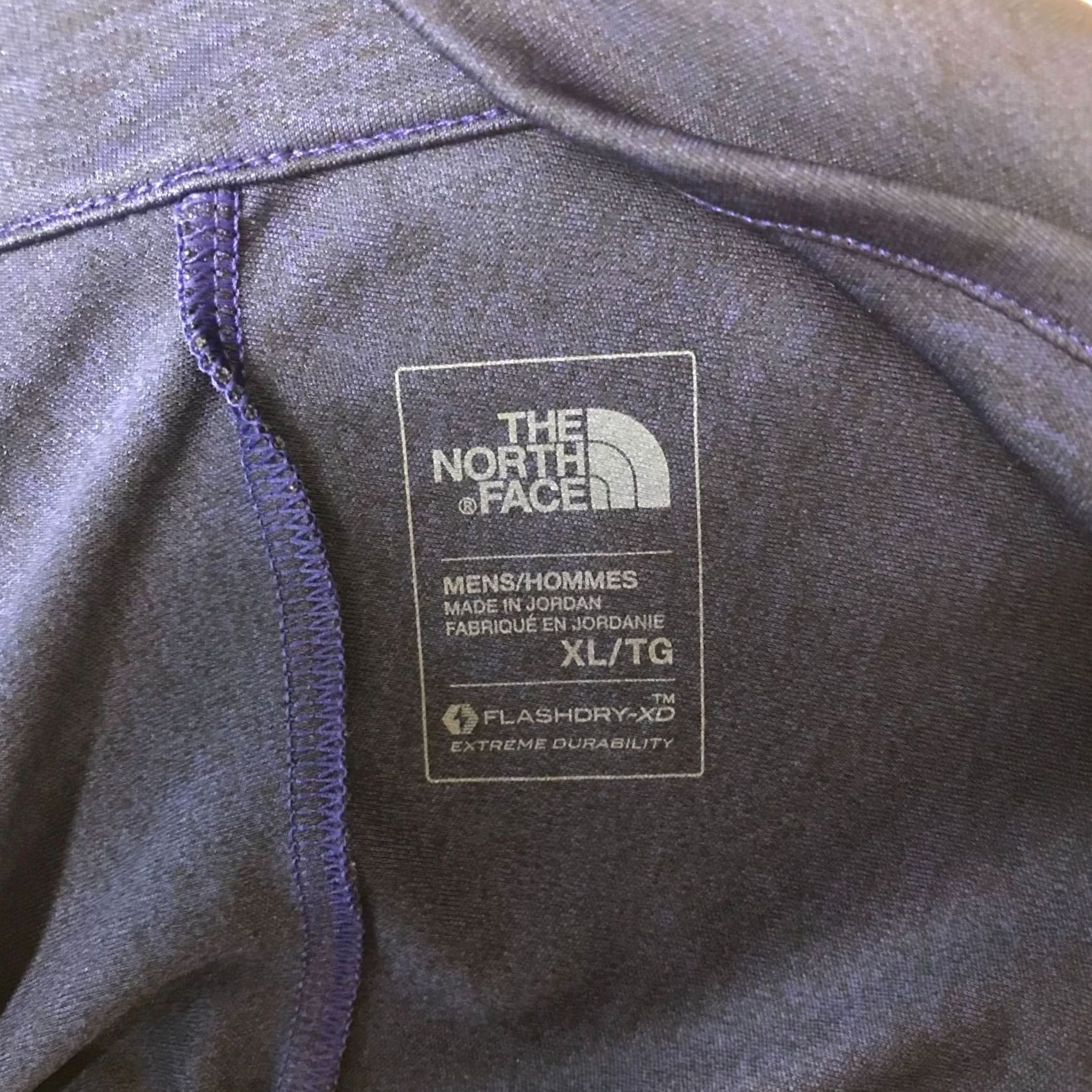 The North Face THE NORTH FACE Men XL Blue Long Sleeve 1/4 Zip FlashDry Shirt Size US XL / EU 56 / 4 - 7 Thumbnail
