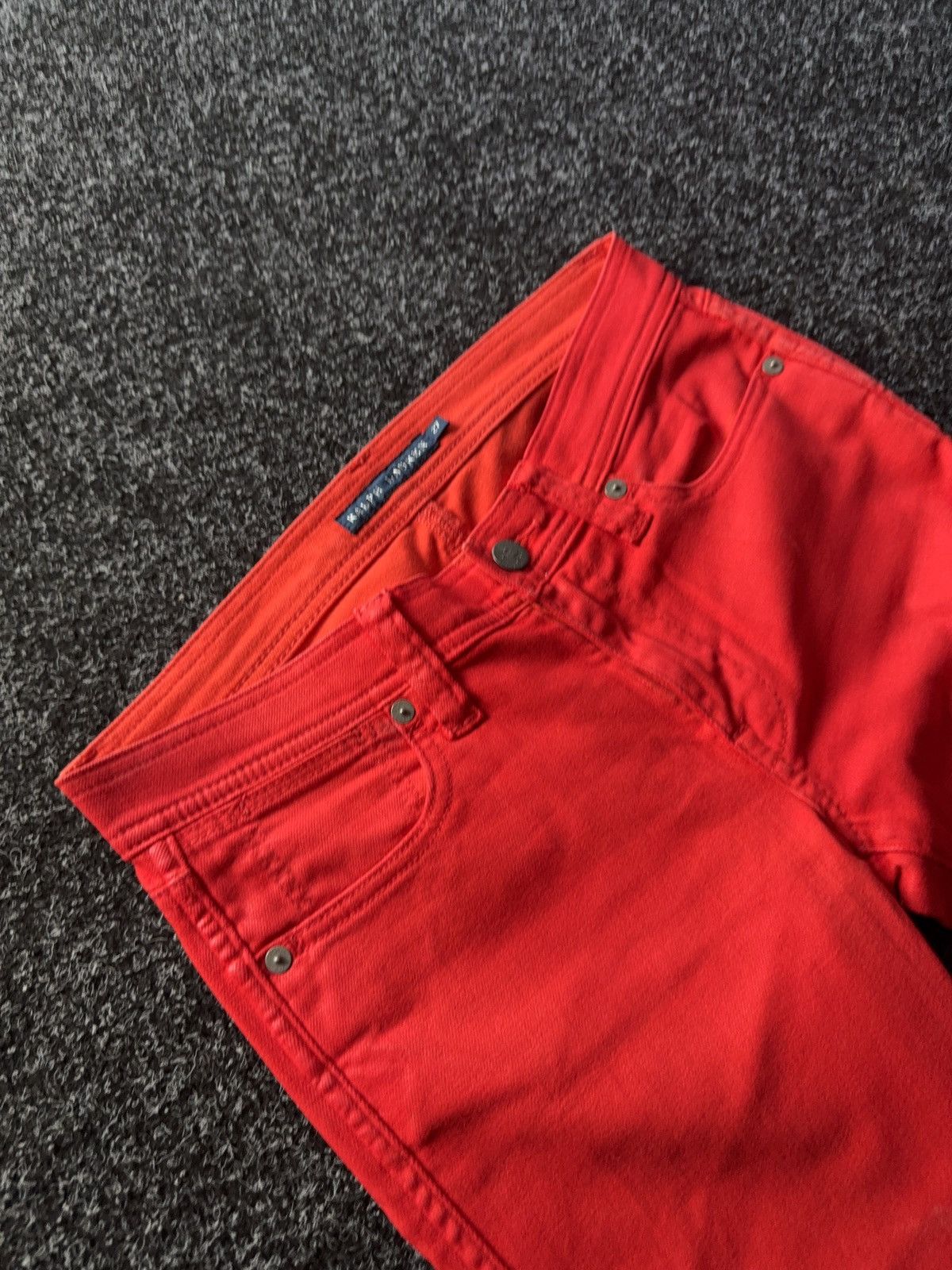 Polo Ralph Lauren × Vintage Ralph Lauren Red Courtlandt Skinny Jeans Y2K Rock Style Size 27" / US 4 / IT 40 - 7 Thumbnail
