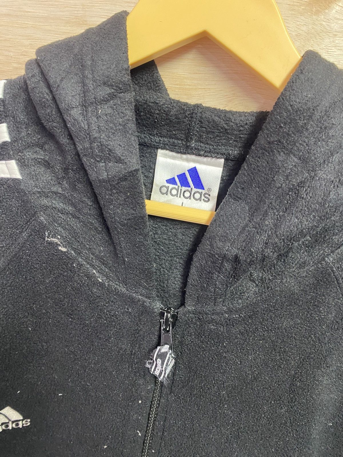 Adidas Vintage Adidas fleece jacket Size US XL / EU 56 / 4 - 4 Thumbnail