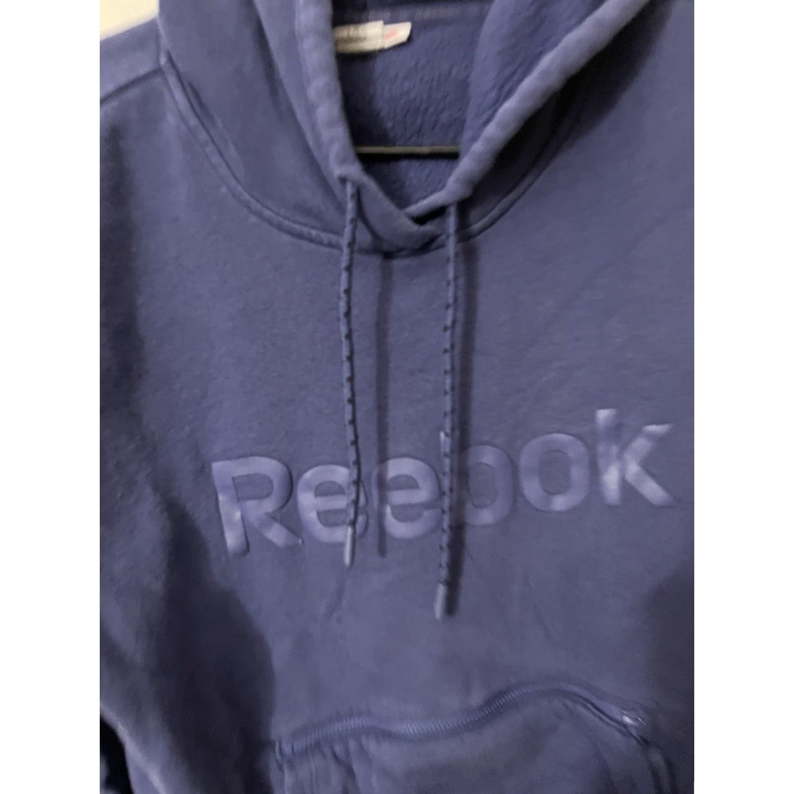 Reebok Reebok Hoodie Women's Pullover Zip Pocket Deep Blue L Size L / US 10 / IT 46 - 3 Thumbnail