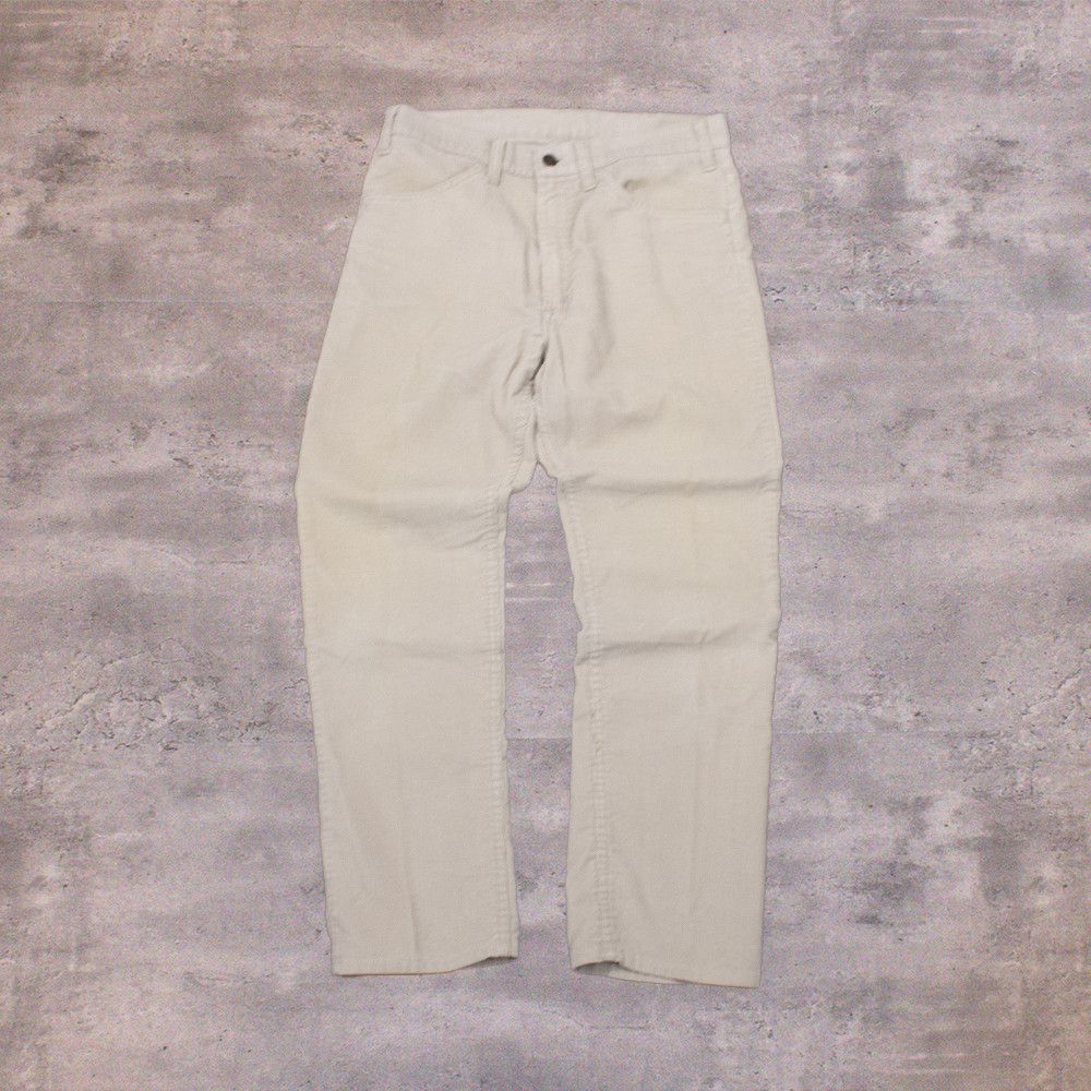 Levi's Vintage Clothing Vintage 70s Levi's Talon Corduroy Beige Straight Leg Pants Size US 32 / EU 48 - 2 Thumbnail