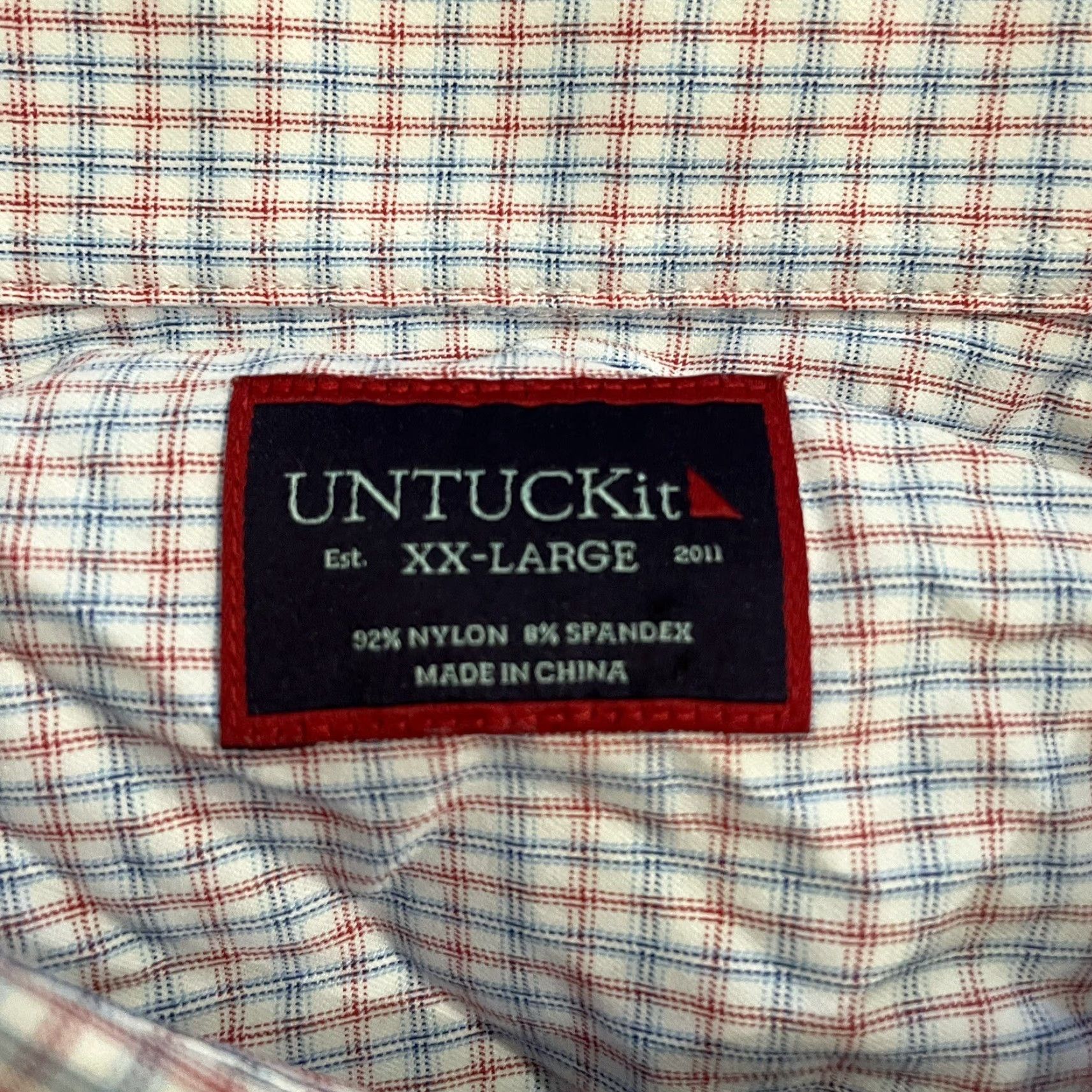 UNTUCKit UNTUCKit Checkered Nylon Long Sleeve Button-Down Shirt Mens XX L Multicolor Shirt Button-Up 2XL Men Regular Nylon Checkered Womens no wait gender Size US XXL / EU 58 / 5 - 4 Thumbnail