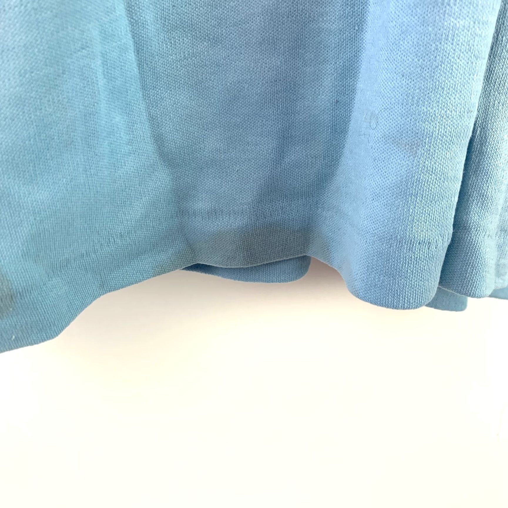 Vintage VINTAGE Polo Shirt Campus Le Tigre Blue Short Sleeve XL Mens Polo Shirt 1970s Cotton Blend USA Size US XL / EU 56 / 4 - 7 Thumbnail