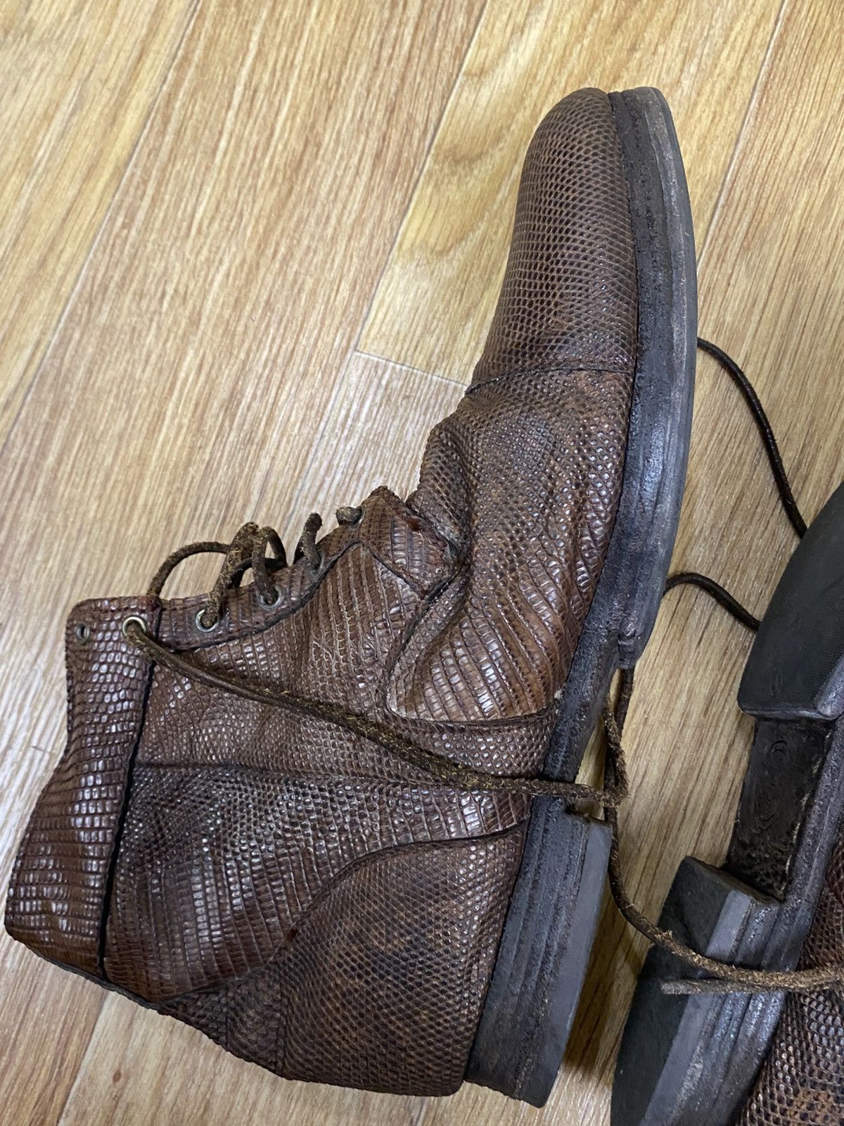 CHRISTIAN PEAU Christian Peau Hand Made Lizard Guidi Style Leather Boots Size US 6 / EU 39 - 5 Thumbnail