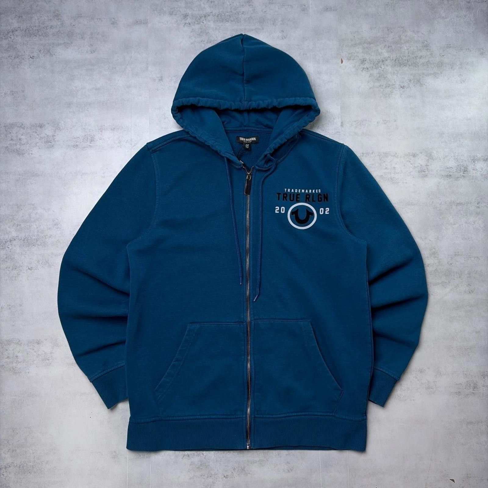 True Religion Y2K Blue True Religion Grunge Skater Zip Up Hoodie Size US M / EU 48-50 / 2 - 1 Thumbnail