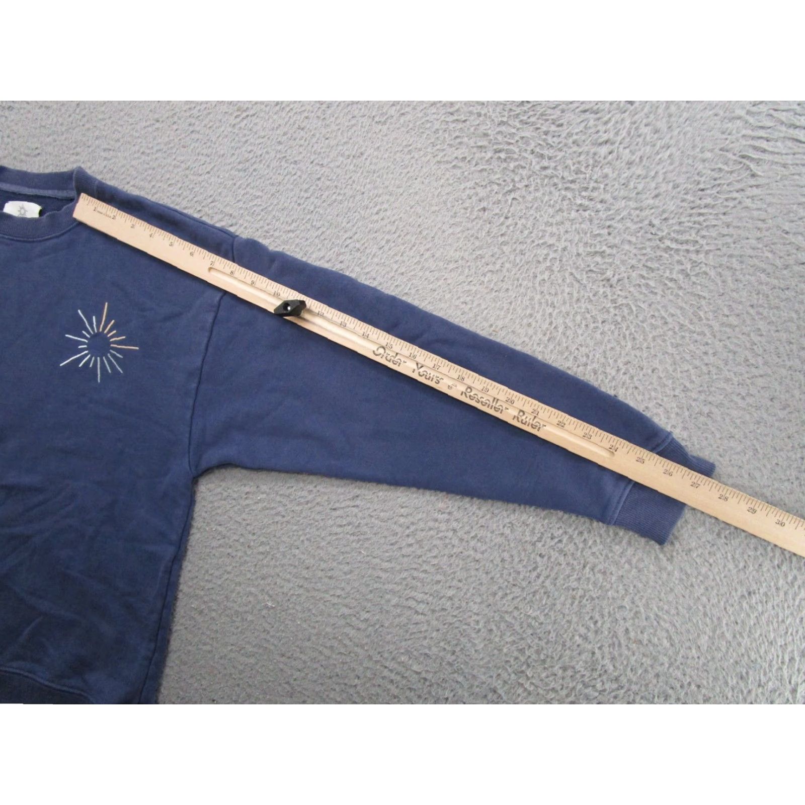 Vintage Aerie Sweatshirt Logo Pullover Embroidered Cotton Blue Women's L Size L / US 10 / IT 46 - 7 Thumbnail