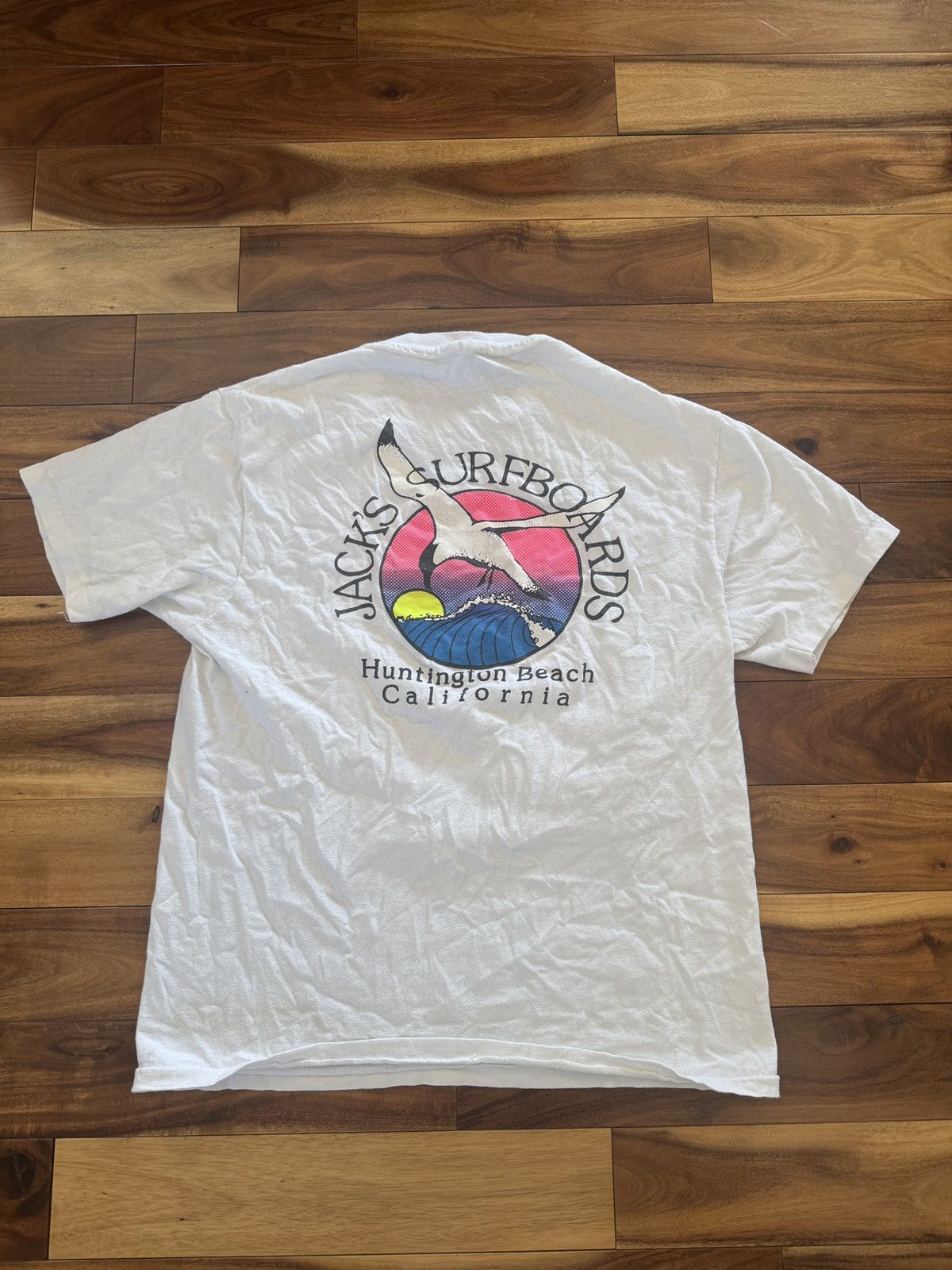 Hanes × Vintage Vintage Huntington beach surf t-shirt single stitch Size US L / EU 52-54 / 3 - 1 Thumbnail