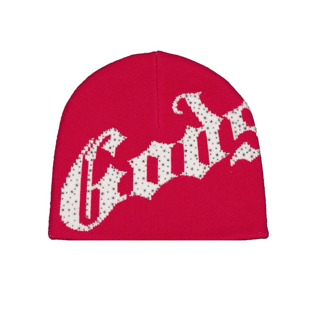 OG Logo Studded Beanie Red White