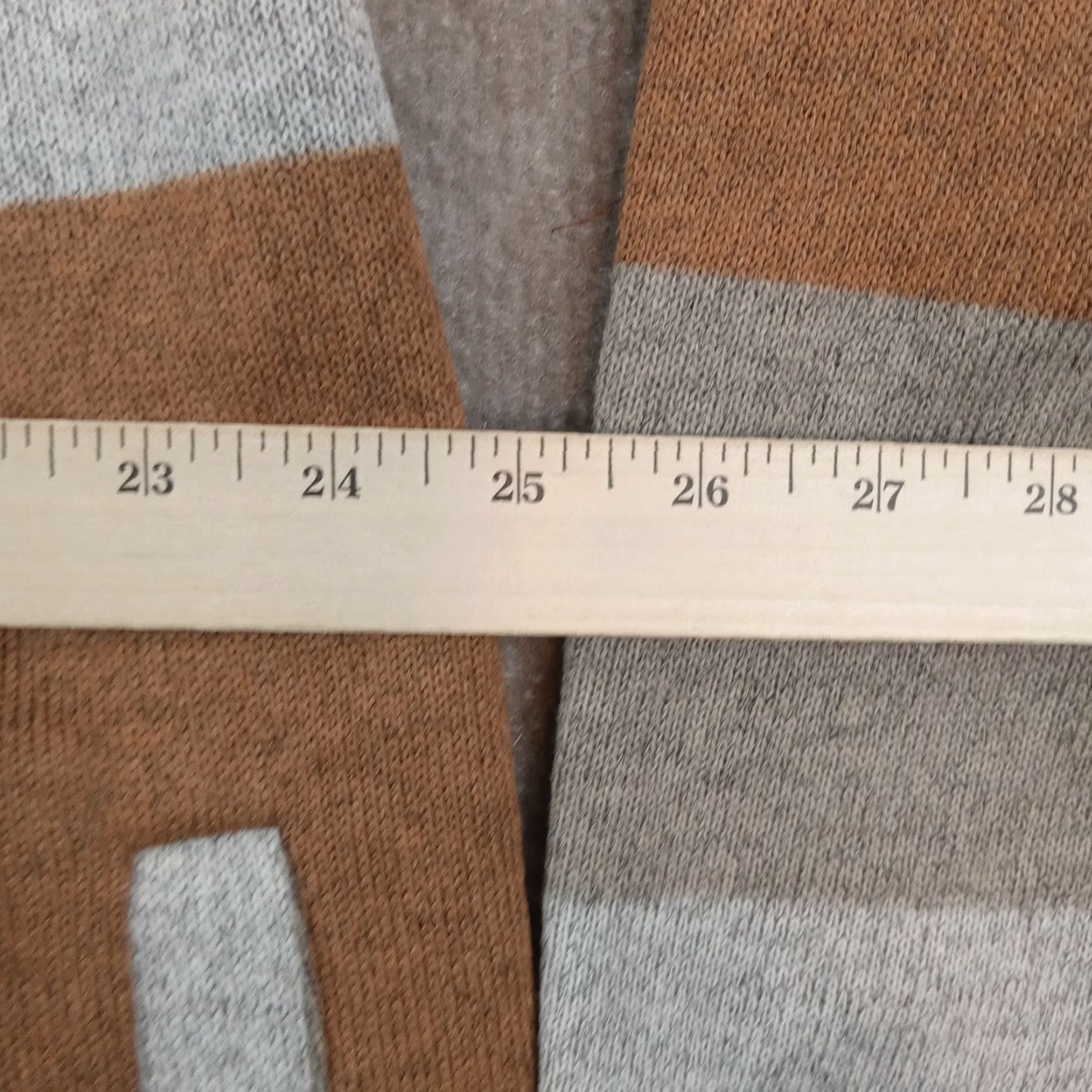 Vintage Maurices Women's XL Gray Striped Open Front Hooded Cardigan Sweater Size XL / US 12-14 / IT 48-50 - 4 Thumbnail