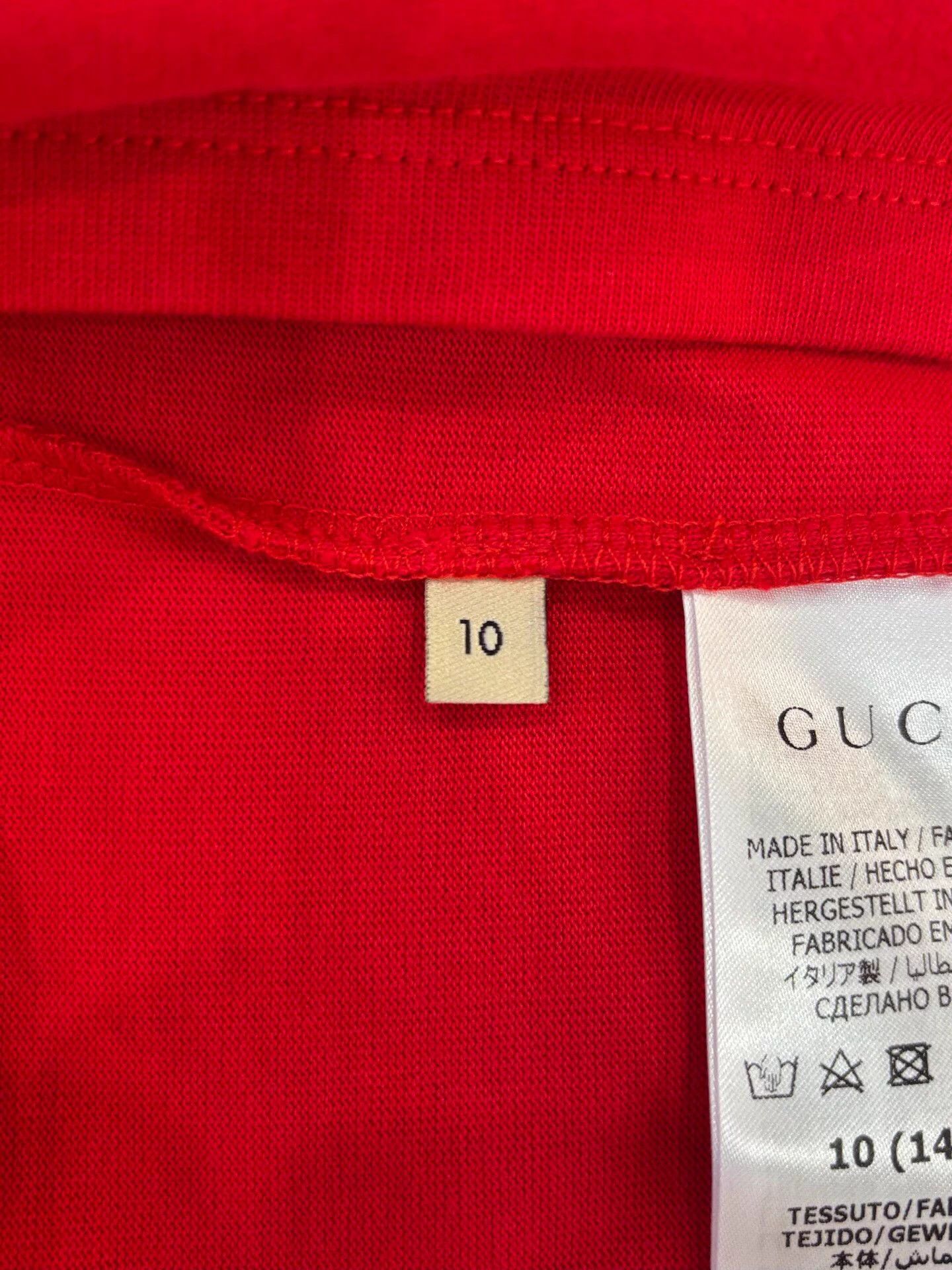 Gucci Gucci Red 10Y Kids White Logo Tee Size XXS / US 00 / IT 34 - 6 Thumbnail