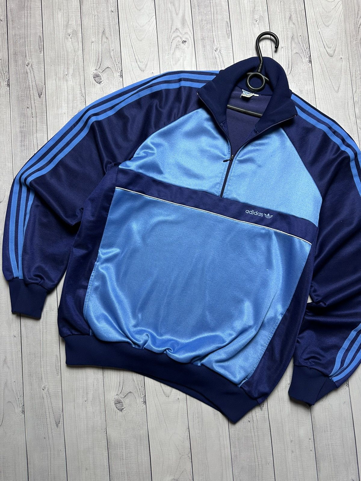 Adidas × Vintage Vintage adidas track jacket West Germany blue striped L Size US L / EU 52-54 / 3 - 2 Thumbnail