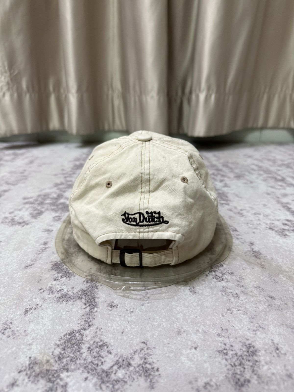 Von Dutch Vintage Von Dutch DistressedDesign CreamWhite Adjustable Cap Size ONE SIZE - 4 Thumbnail