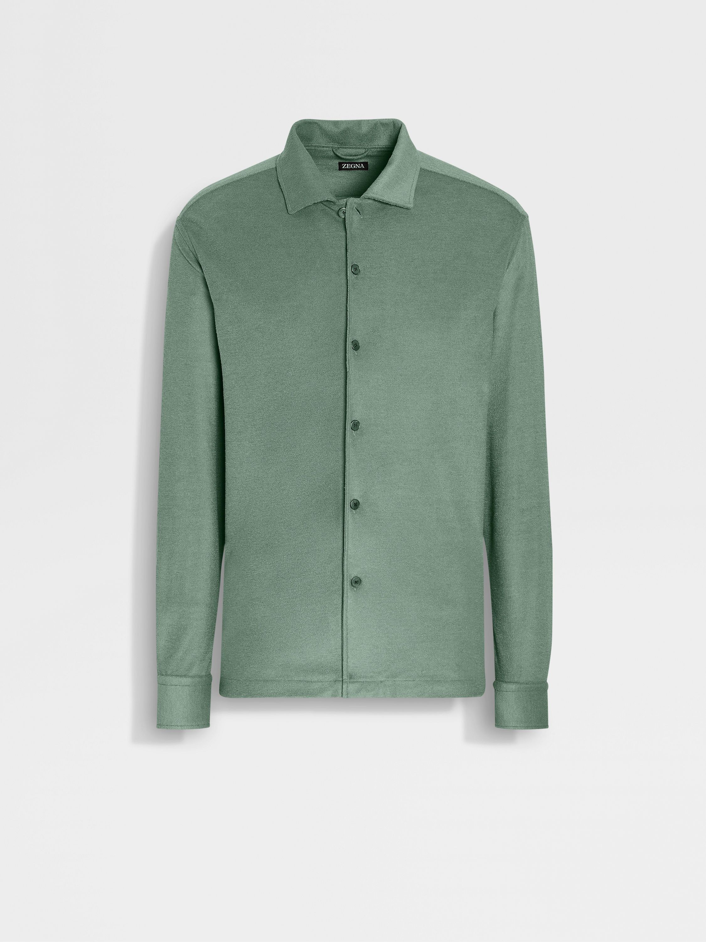 Ermenegildo Zegna o1s1rm0325 RUDX47A7 Shirt in Green Size US M / EU 48-50 / 2 - 1 Thumbnail