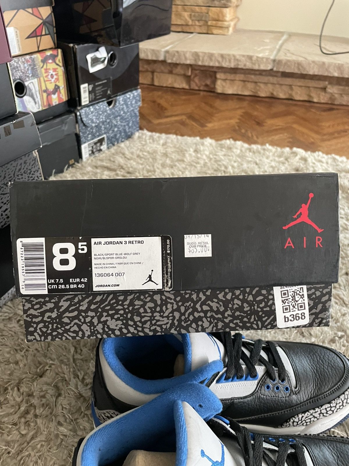 Jordan Brand Jordan 3 Sport Blue 2014 Size US 8.5 / EU 41-42 - 10 Thumbnail