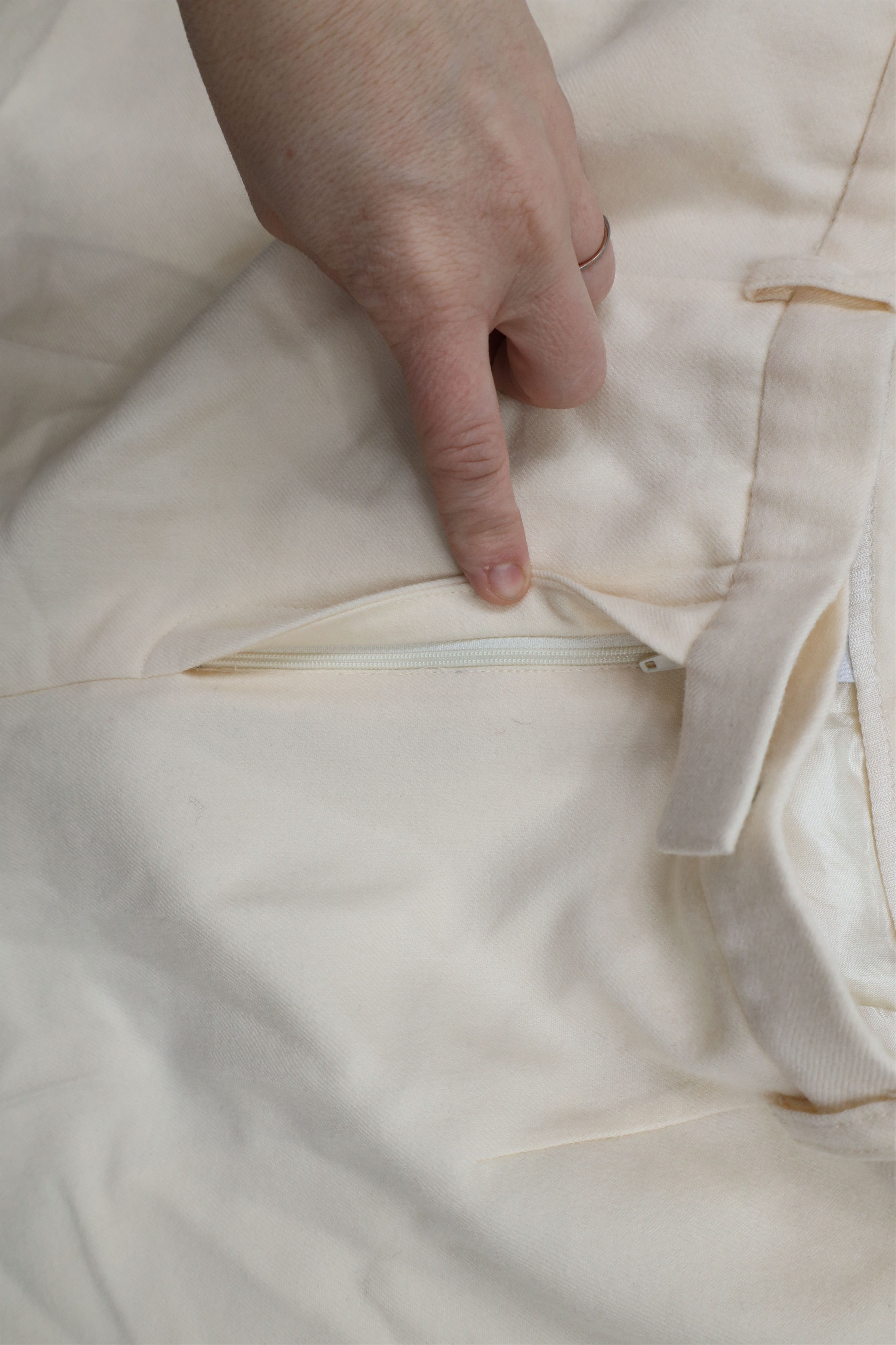 Pendleton × Vintage Deadstock Vintage 90s Pendleton Wide Leg Chino Pants Cream Size 38" / US 16 / IT 52 - 5 Thumbnail