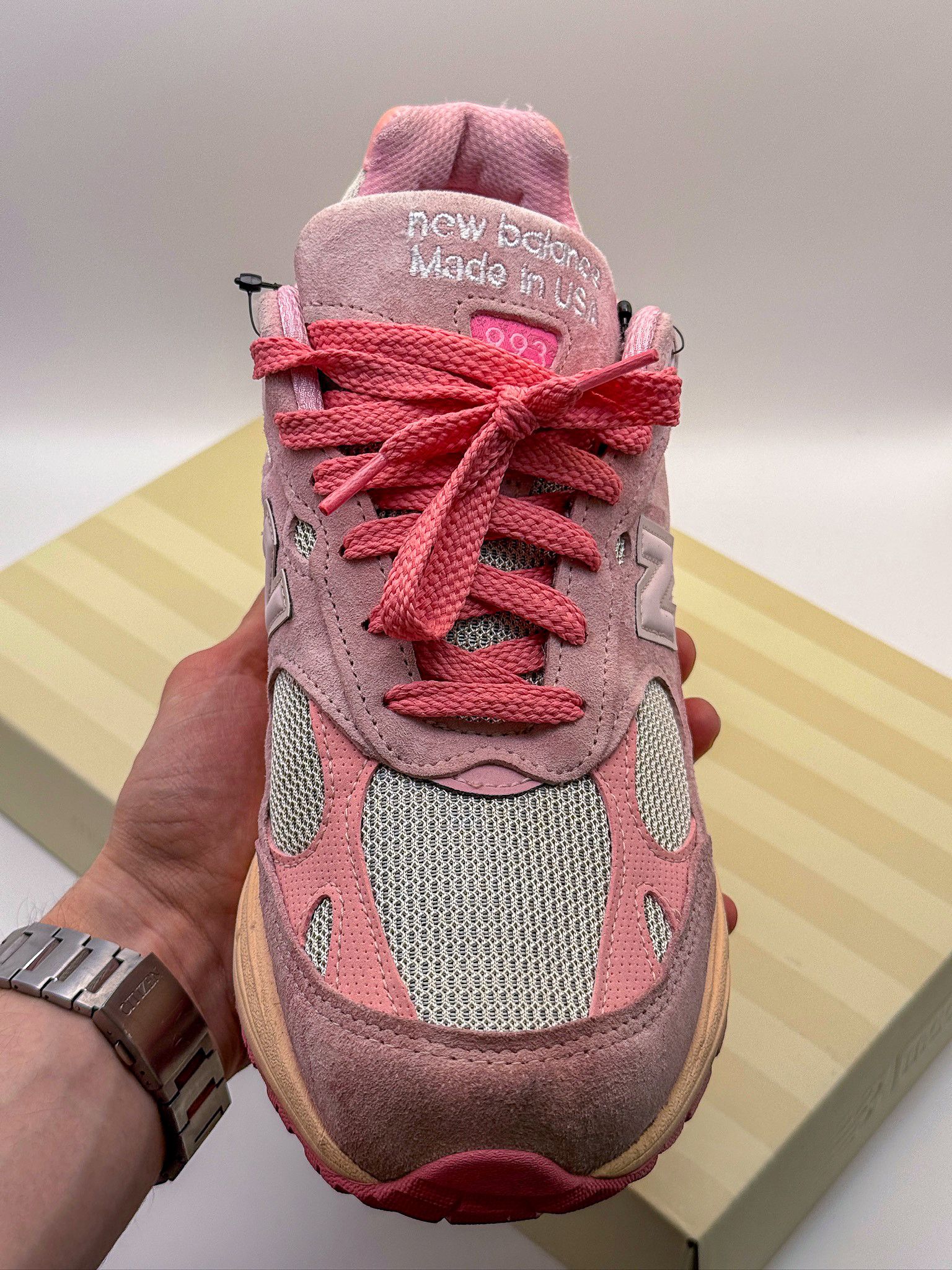 Joe Freshgoods × New Balance New Balance 993 x Joe Freshgoods Performance Art Powder Pink Size US 10 / EU 43 - 12 Thumbnail
