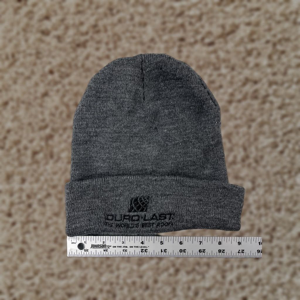 Vintage Bayside Duro Last Beanie Toque Hat Adult One Size Gray Knit 100% Acrylic Roofing System Beanie Mens Winter 90s Roofing Keywords Size ONE SIZE - 1 Thumbnail