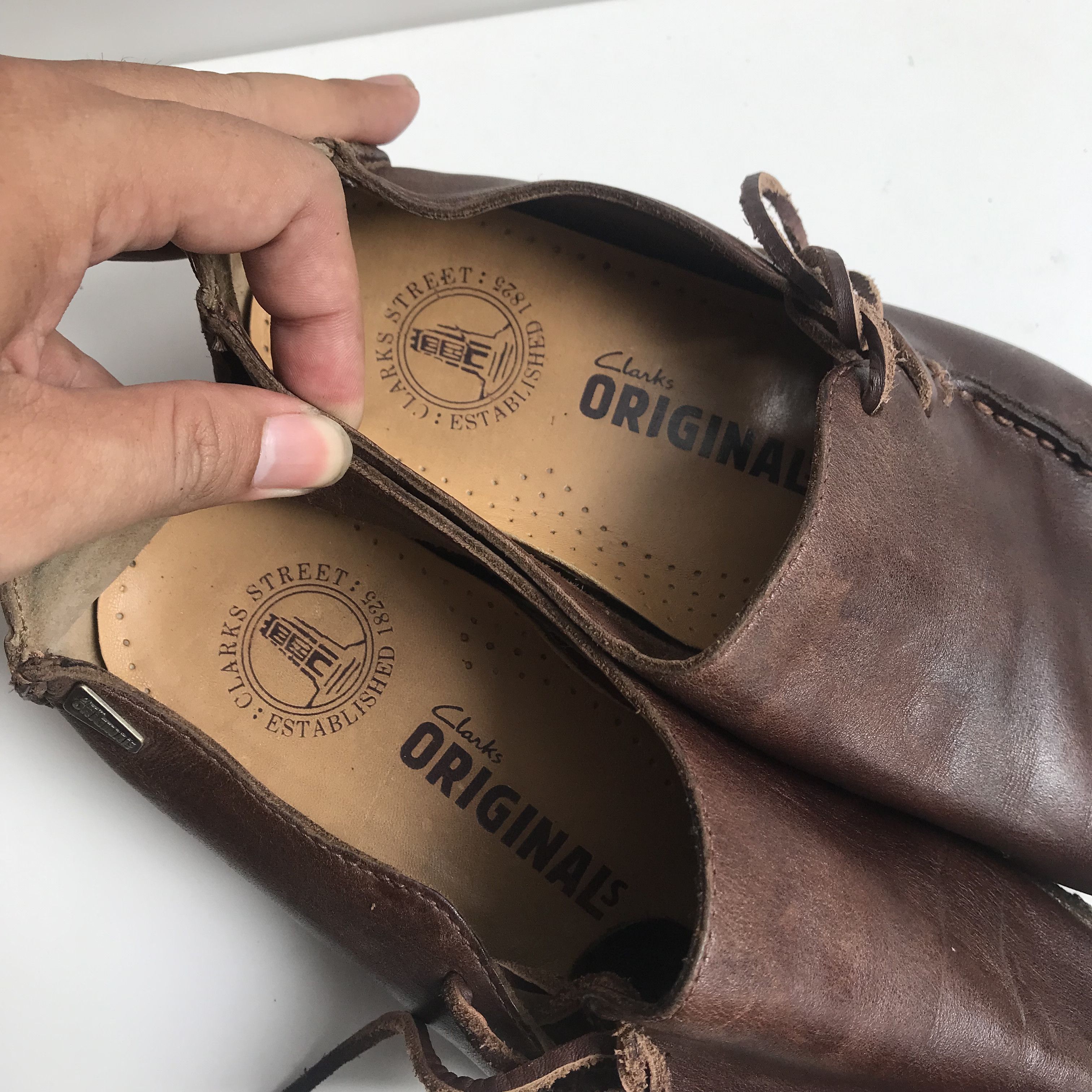 Clarks Vintage Clarks original Lugger brown leather Low Shoes Size US 8.5 / EU 41-42 - 7 Thumbnail
